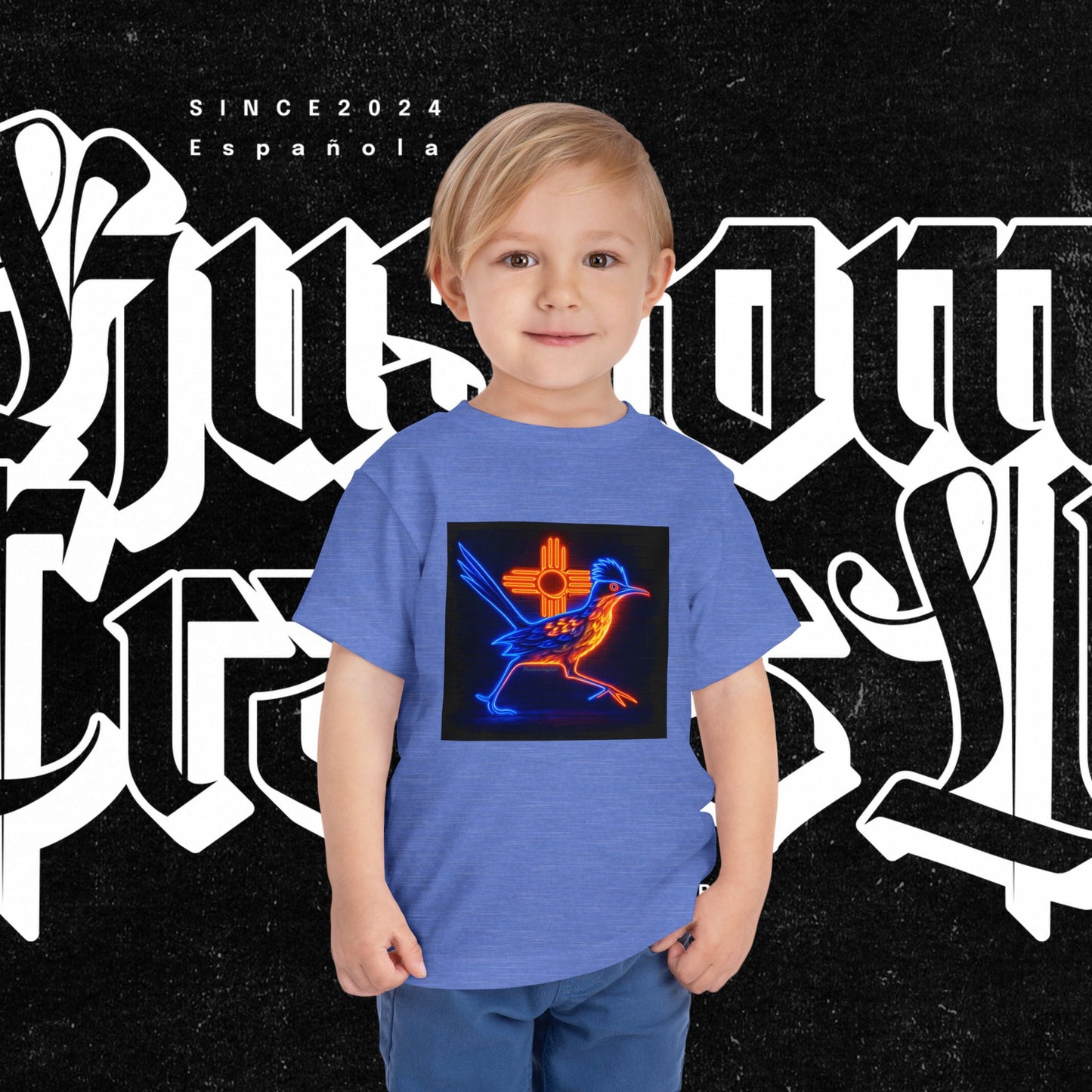 Neon Roadrunner New Mexico Design - Toddler Tee