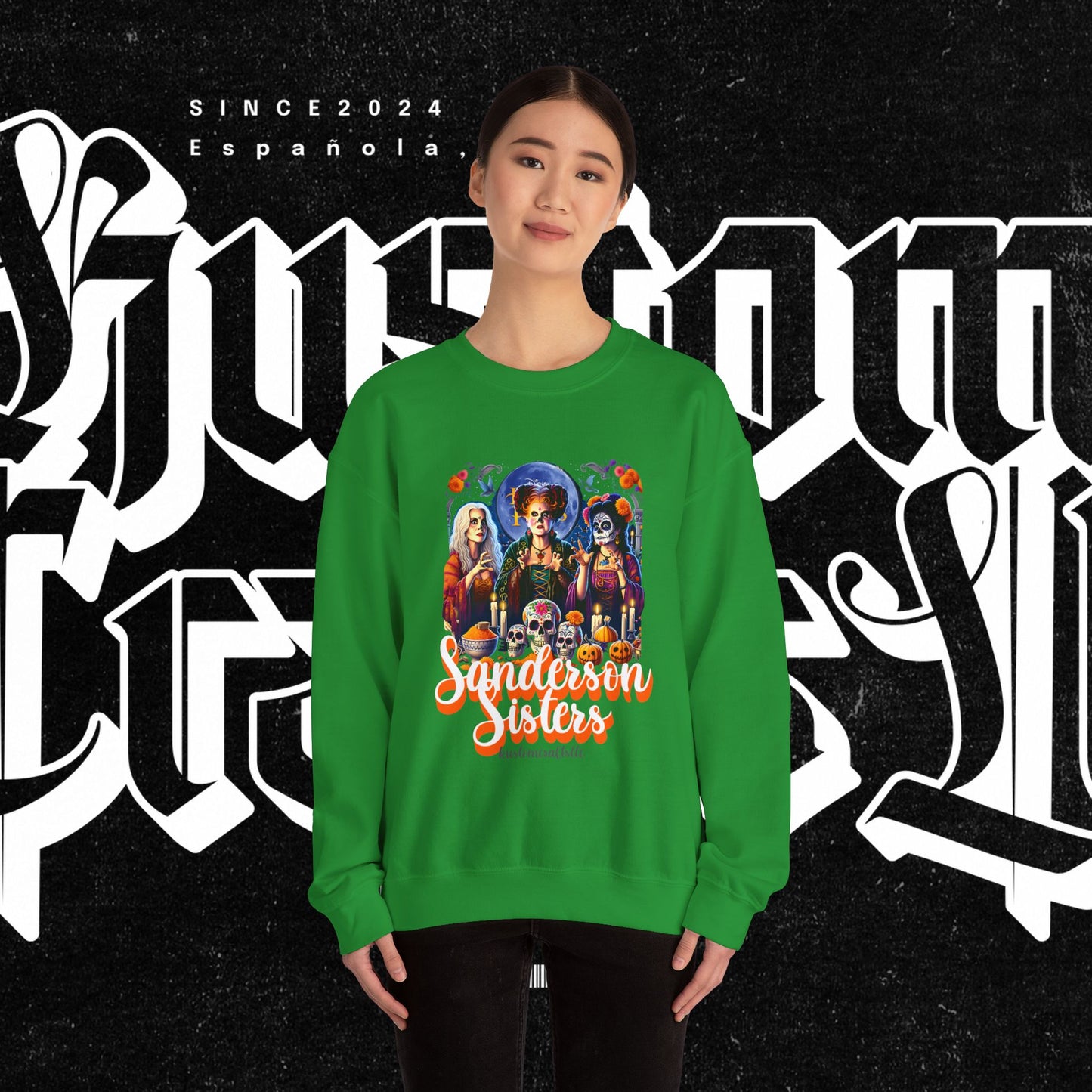 Sanderson Sisters Crewneck Sweatshirt, Halloween Sweatshirt, Casual Fall Fashion, Unisex Sweater, Art Print Sweatshirt