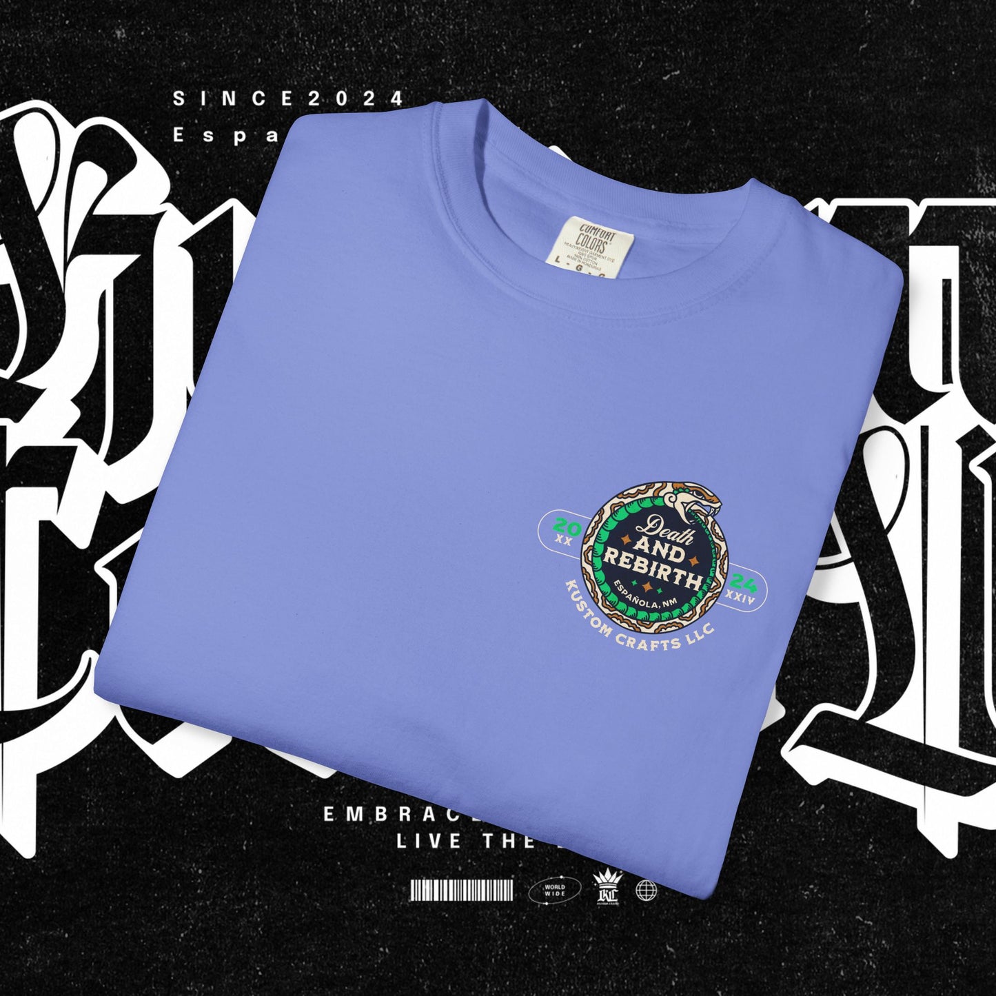 Death and Rebirth Snake Graphic Tee, Death Rebirth Unisex T-shirt, Streetwear Alternative Fashion, Serpent Design Shirt, Edgy Clothing