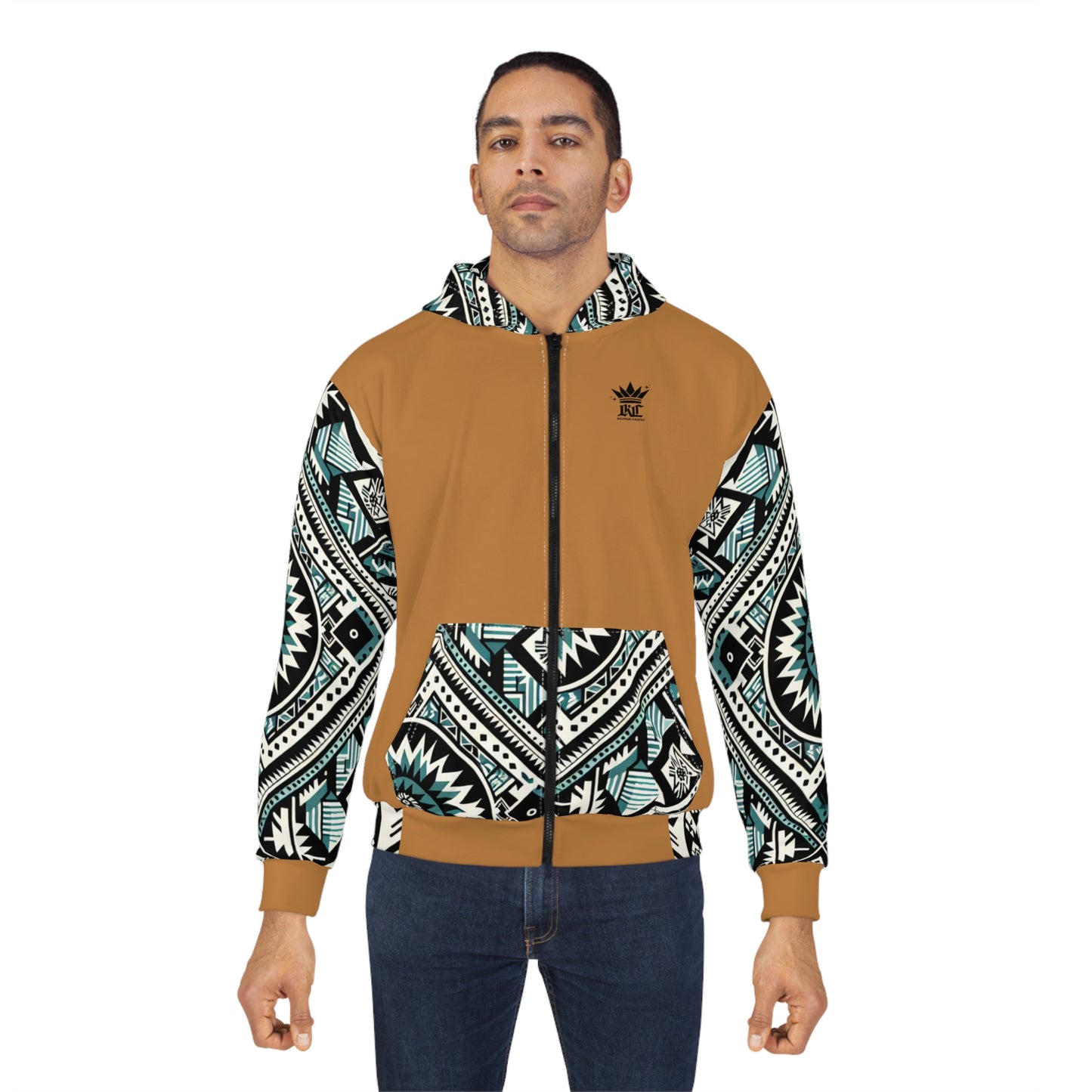 Southwest (Light-Brown) Zip Hoodie