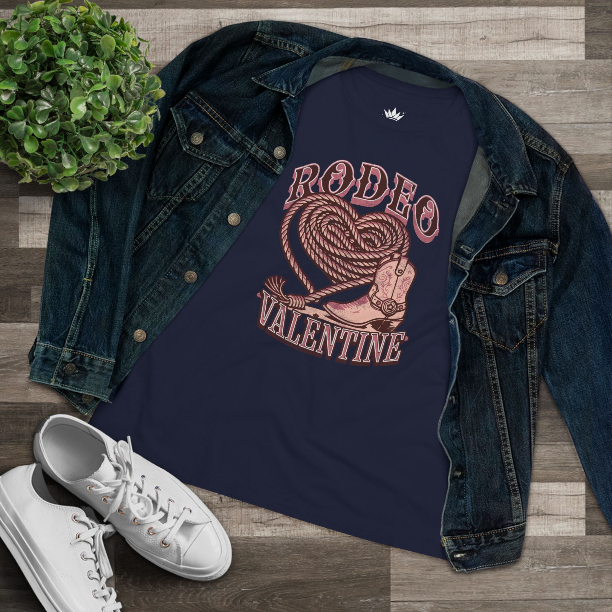 Rodeo Valentine Tee — Women's Cotton T-Shirt