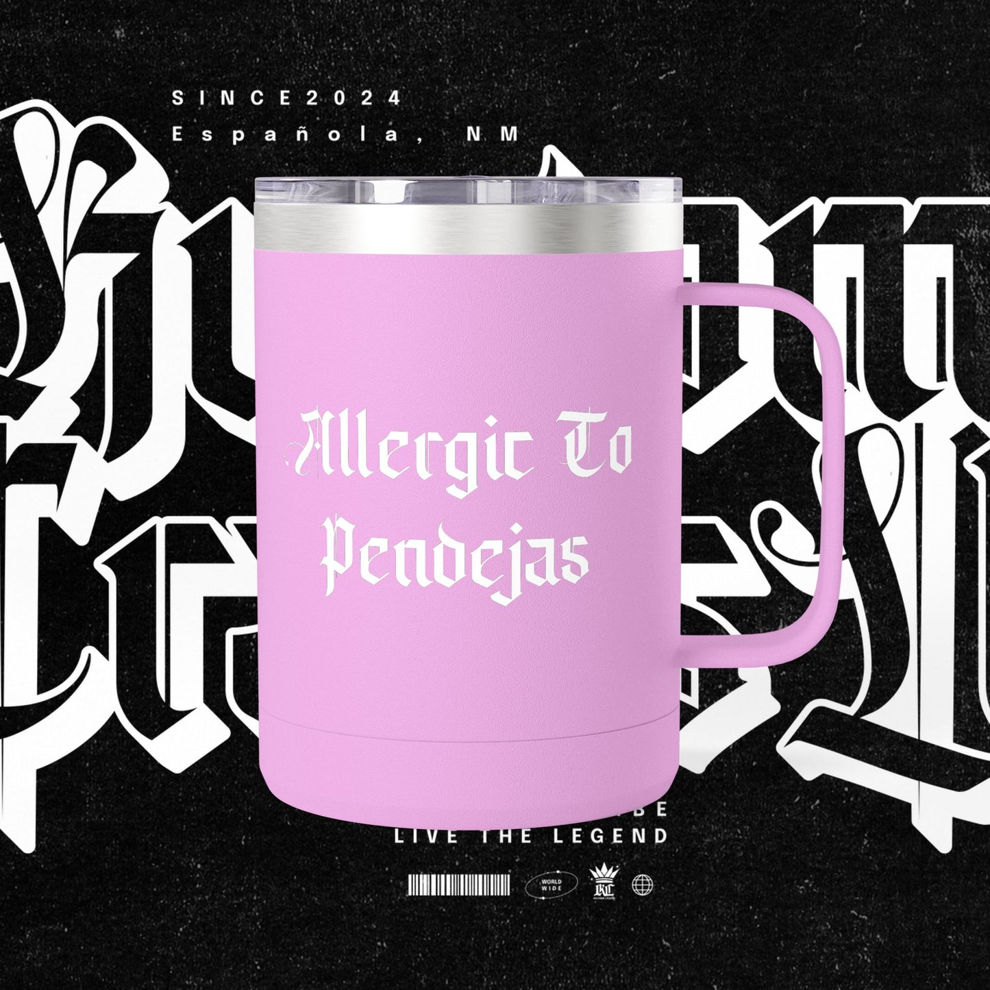 Allergic To Pendejas Coffee Mug Tumbler, 15oz - Stylish Drinkware for Coffee Lovers, Funny Gift for Friends, Unique Travel Mug, [...]