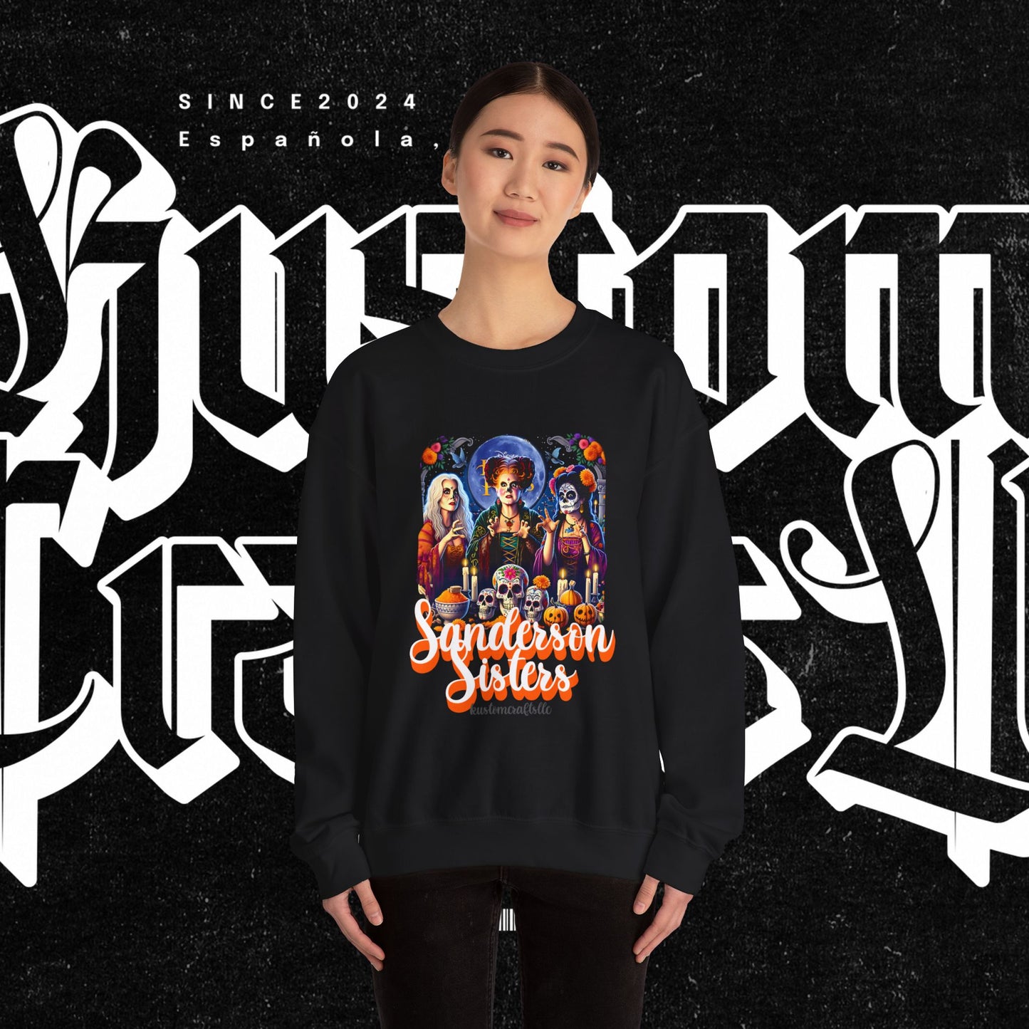 Sanderson Sisters Crewneck Sweatshirt, Halloween Sweatshirt, Casual Fall Fashion, Unisex Sweater, Art Print Sweatshirt