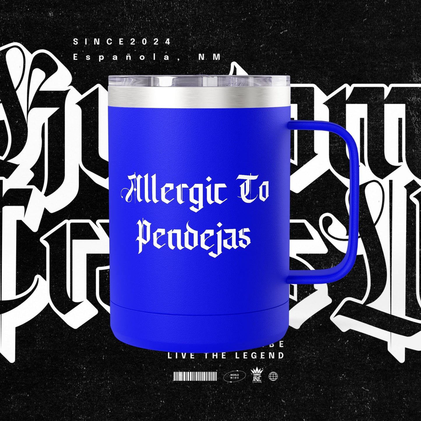 Allergic To Pendejas Coffee Mug Tumbler, 15oz - Stylish Drinkware for Coffee Lovers, Funny Gift for Friends, Unique Travel Mug, [...]