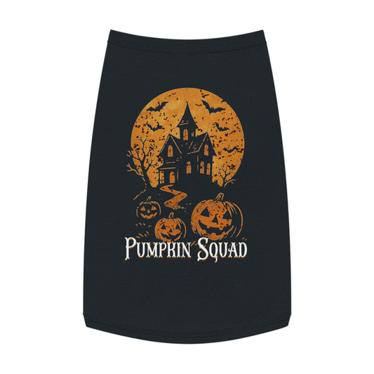 Halloween Pet Tank Top, Pumpkin Squad Dog Shirt, Fall Dog Apparel, Festive Pet Clothing, Halloween Costume for Pets