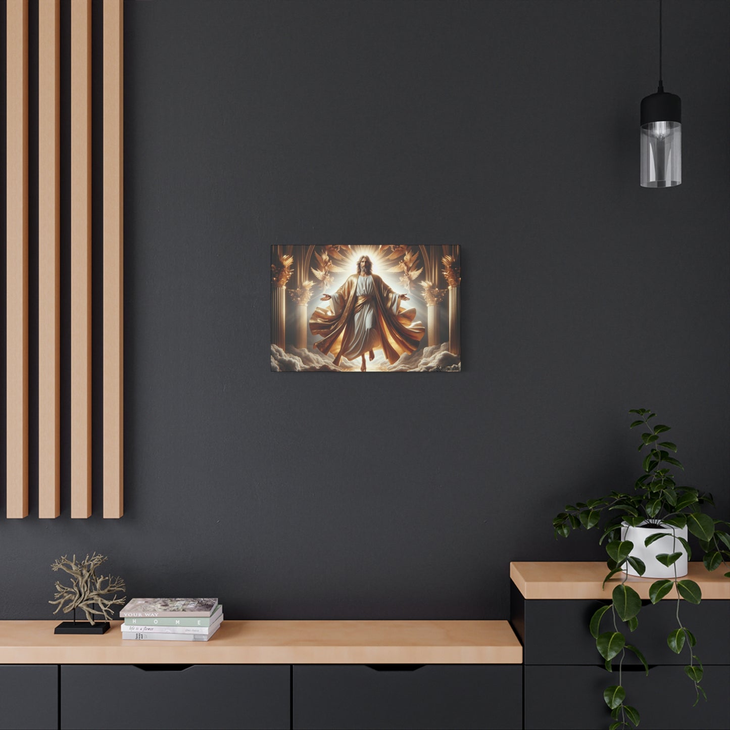Divine Jesus Christ Canvas Wall Art, Spiritual Decor, Christian Home Decor, Inspirational Artwork, Religious Gift, Heavenly Wall Art