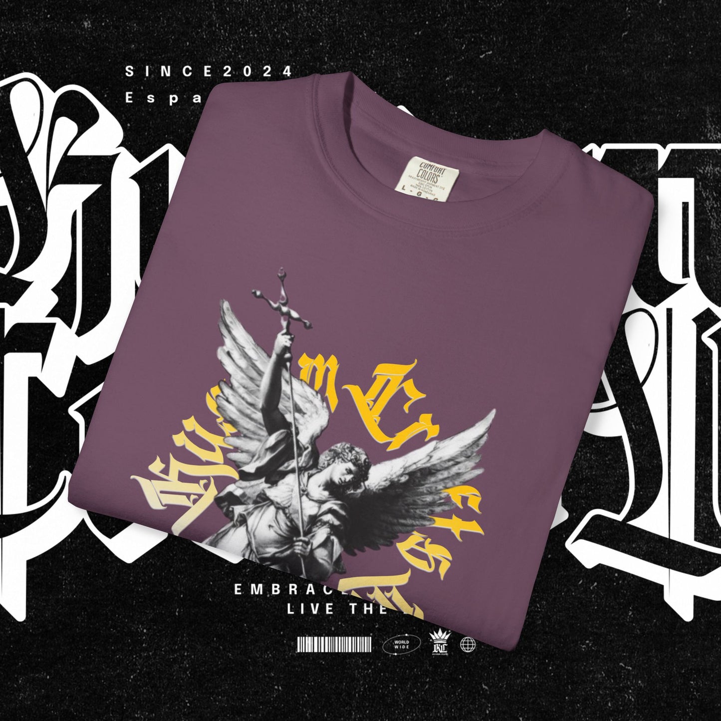 Saint Micheal Vintage-Inspired Graphic T-Shirt featuring Angel Design, Perfect for Casual Wear, Gift for Art Lovers, Streetwear Essential, Unisex Tee