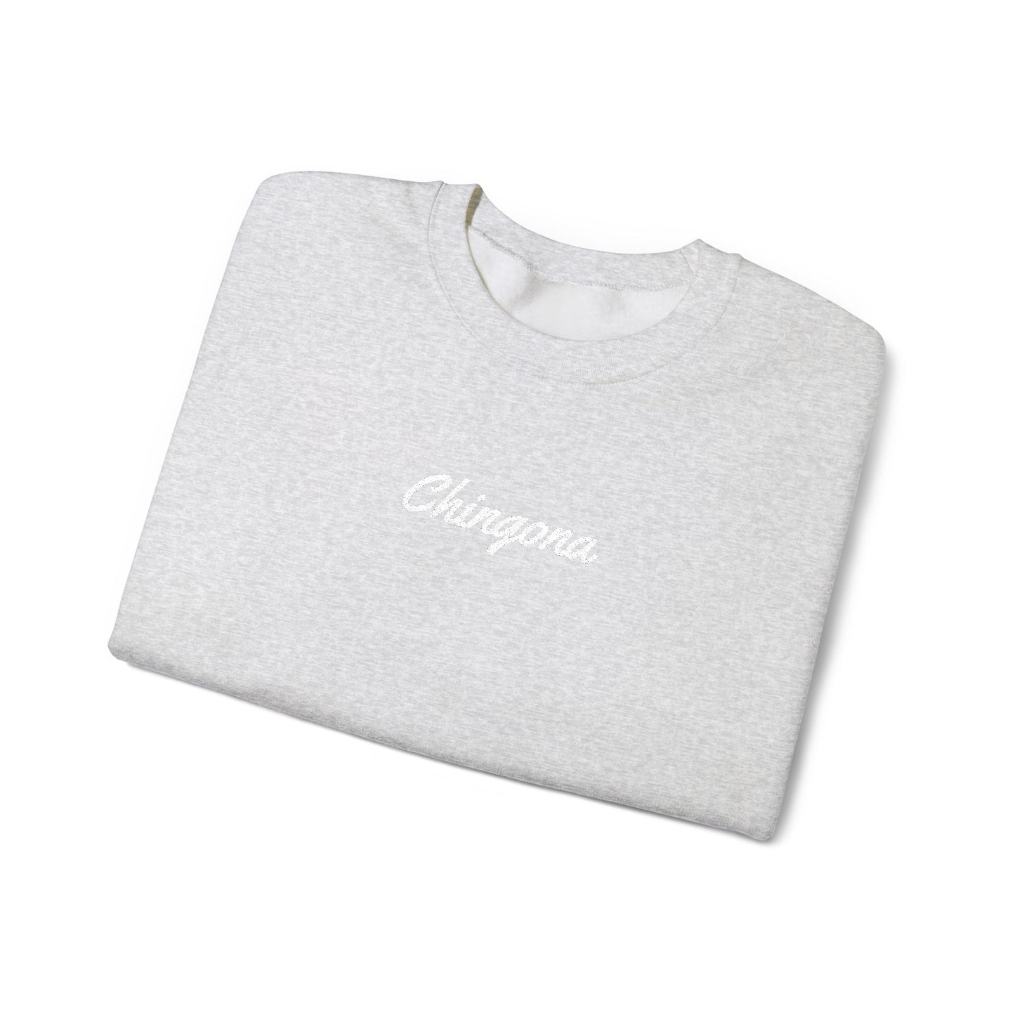 Chingona Embroidery  Heavy Blend Crewneck Sweatshirt