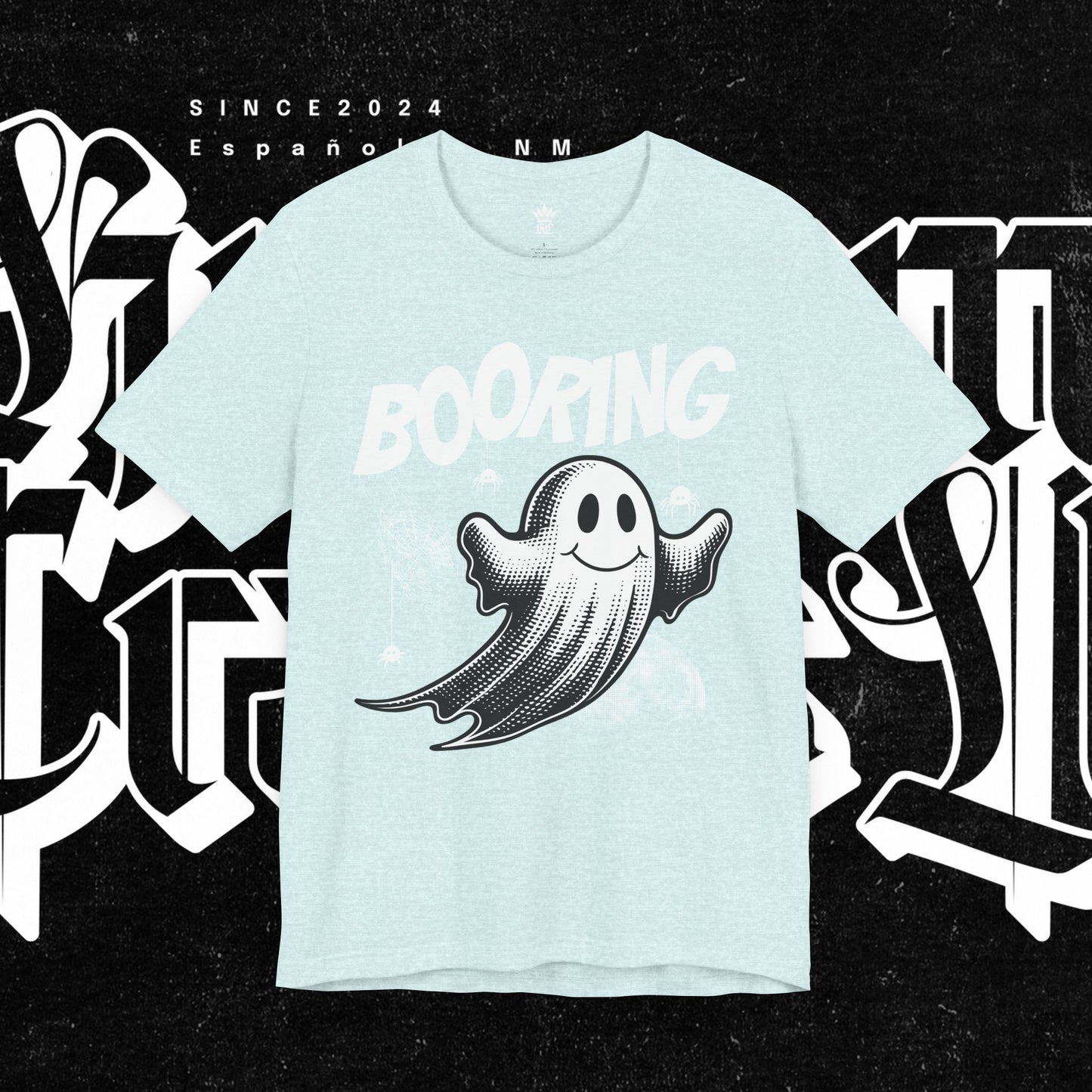 Ghostly Boo-Ring Fun Tee - Spooky Vibes, Perfect for Halloween, Casual Wear, Gift for Ghost Lovers, Graphic Tee, Trendy Outfit