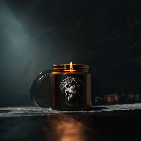 Amber Jesus Candle