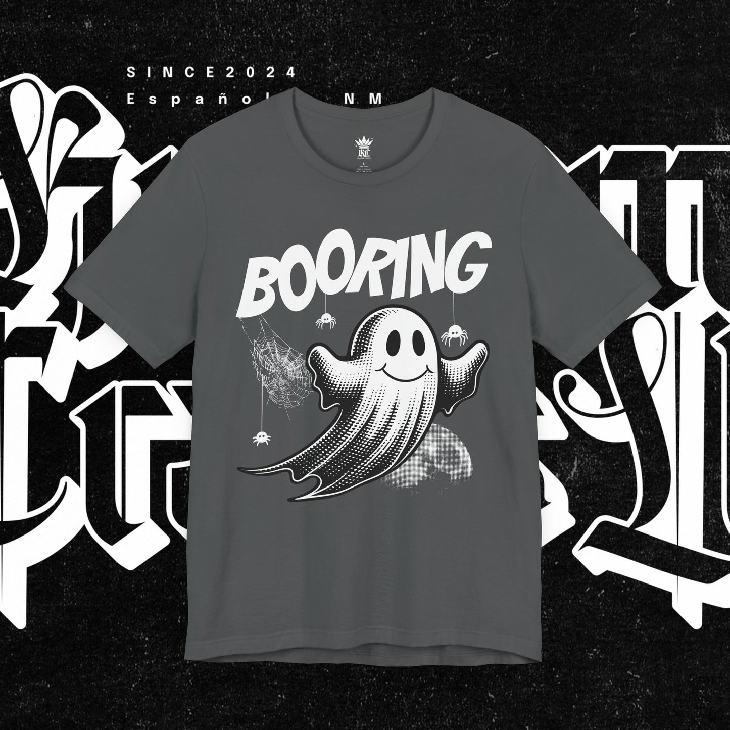Ghostly Boo-Ring Fun Tee - Spooky Vibes, Perfect for Halloween, Casual Wear, Gift for Ghost Lovers, Graphic Tee, Trendy Outfit