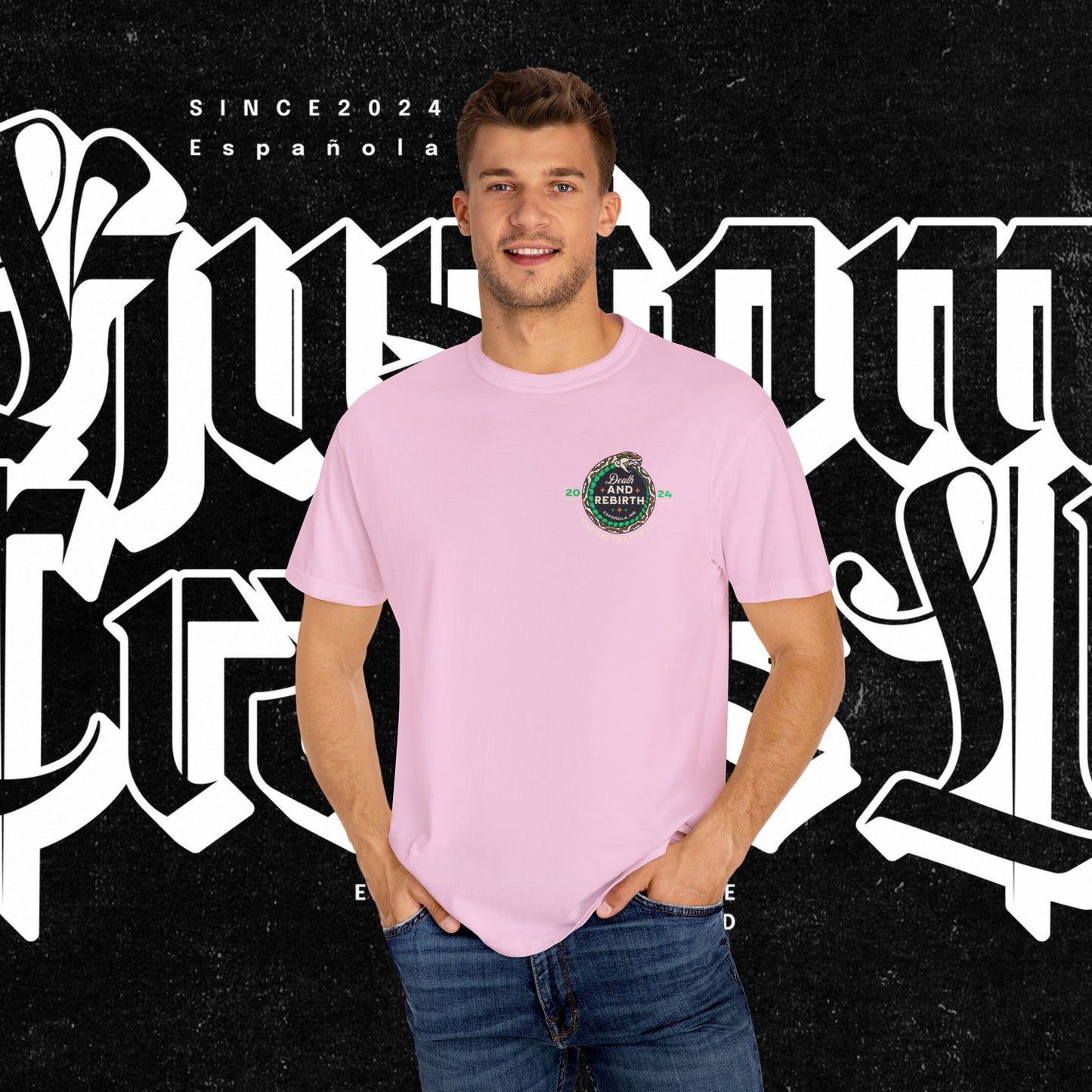 Death and Rebirth Snake Graphic Tee, Death Rebirth Unisex T-shirt, Streetwear Alternative Fashion, Serpent Design Shirt, Edgy Clothing