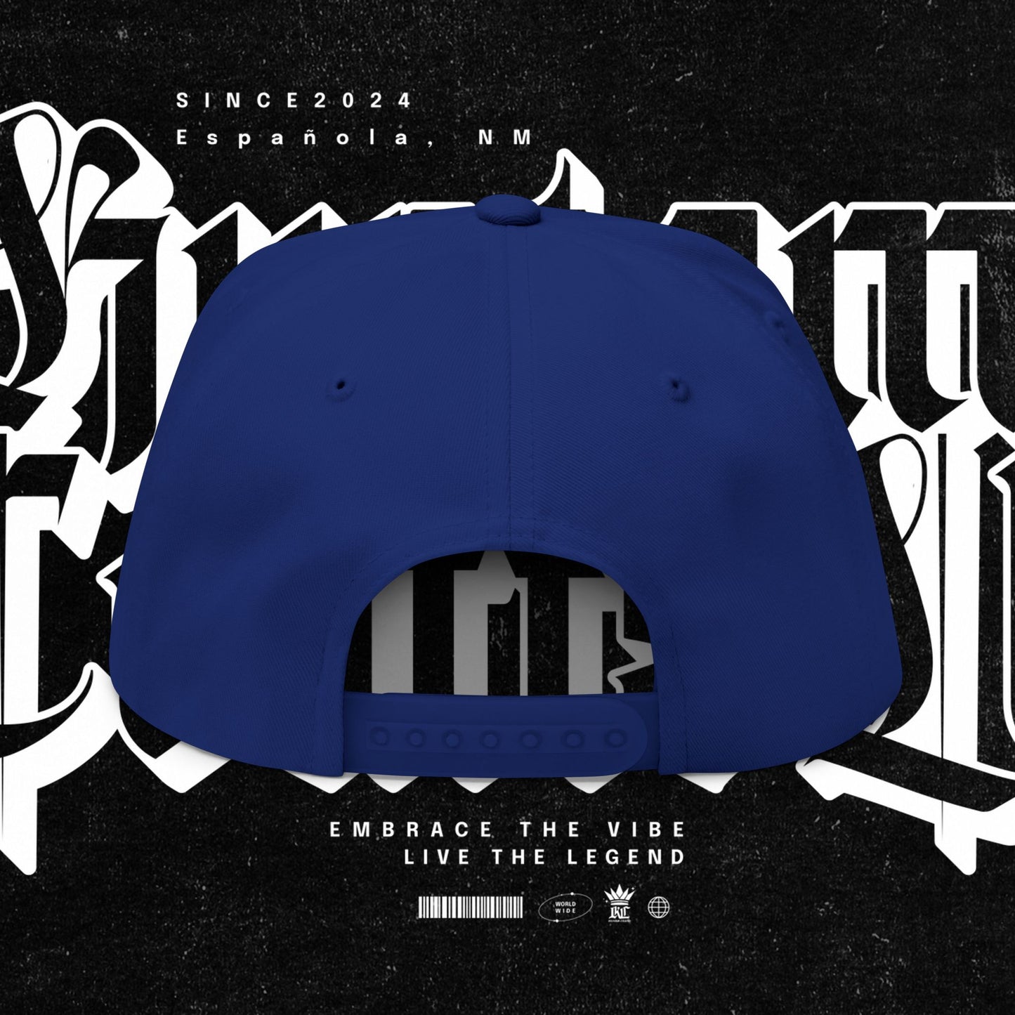 Embroidered Flat Bill Cap - Love Life Graffiti Style Hat