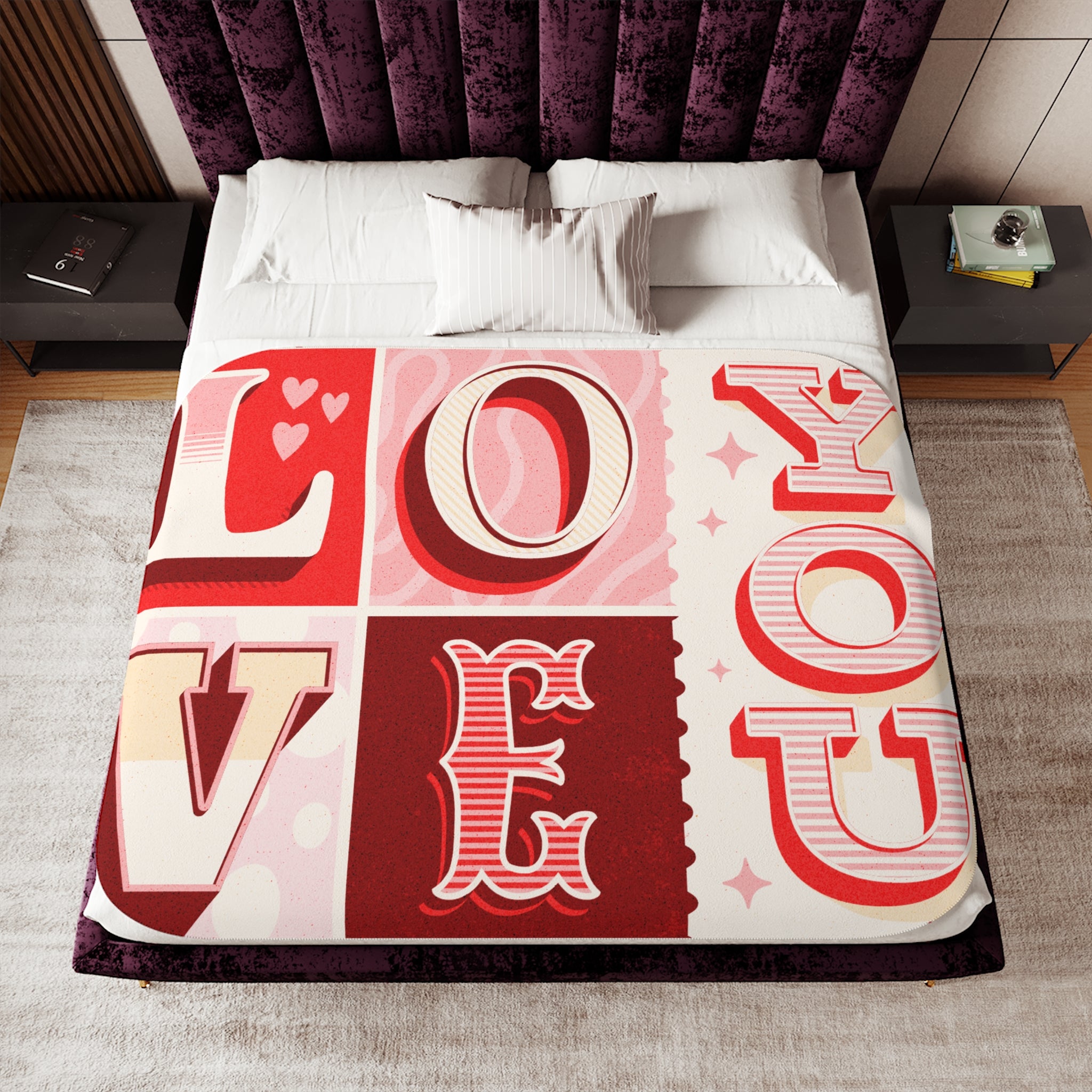 Love You - Sherpa Blanket