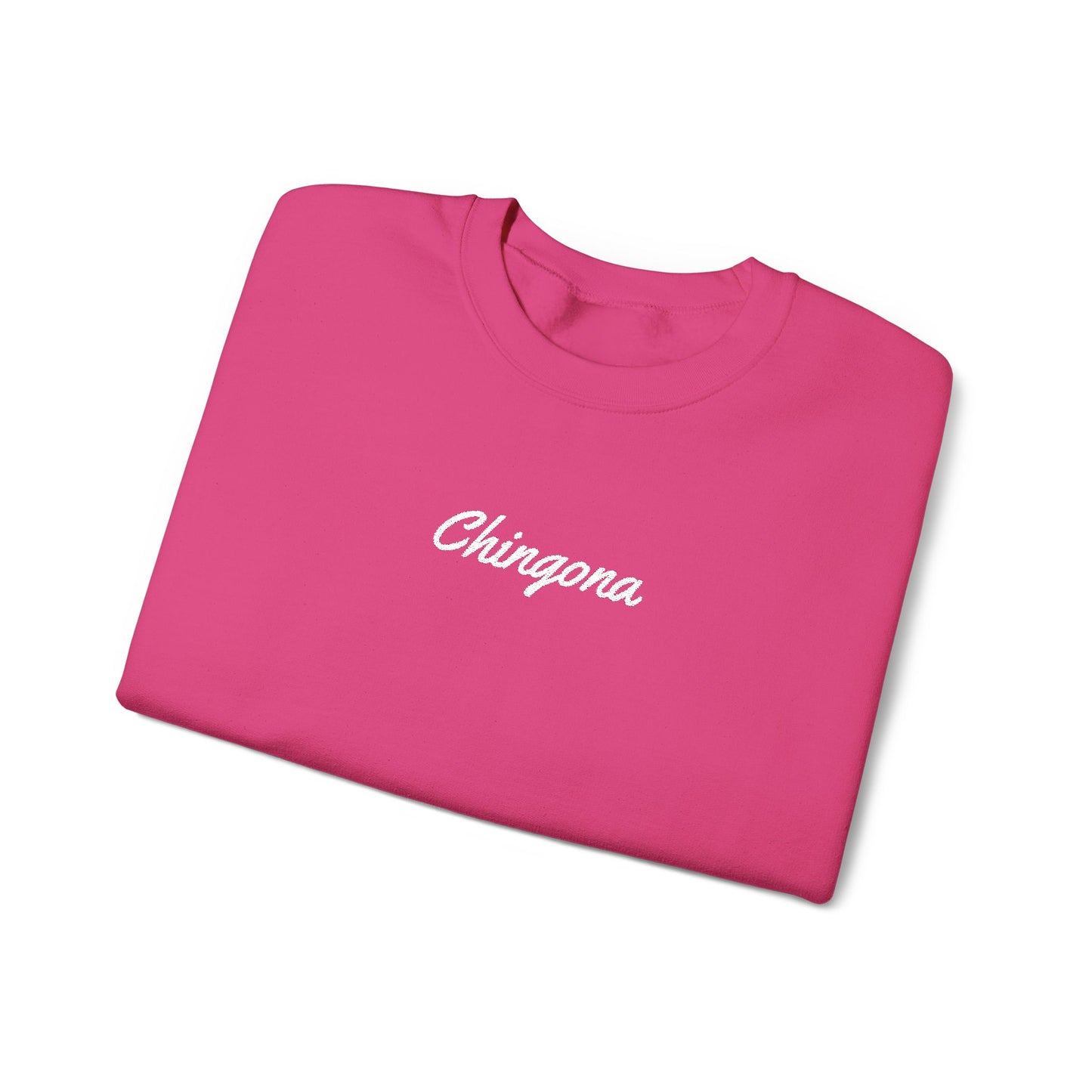 Chingona Embroidery  Heavy Blend Crewneck Sweatshirt