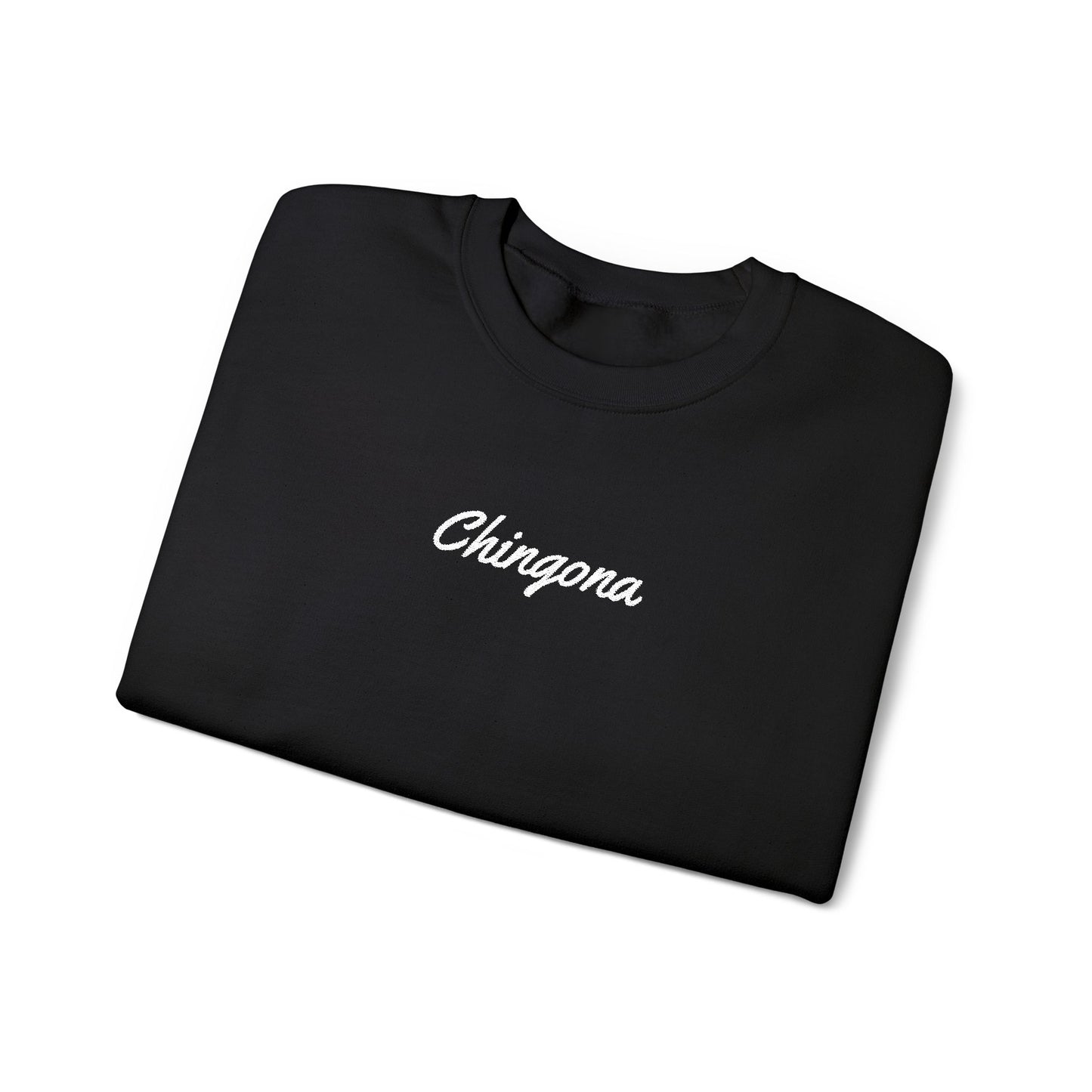 Chingona Embroidery  Heavy Blend Crewneck Sweatshirt
