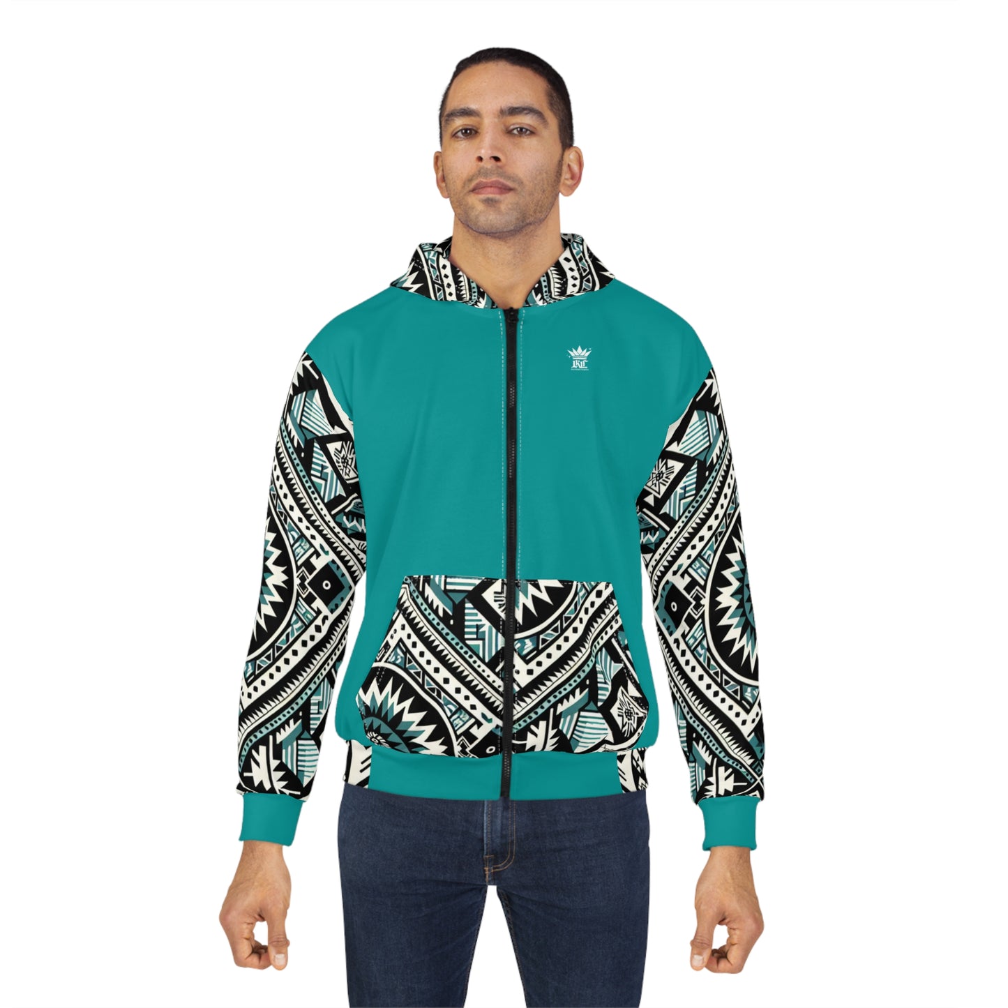 Southwest (Teal) Zip Hoodie