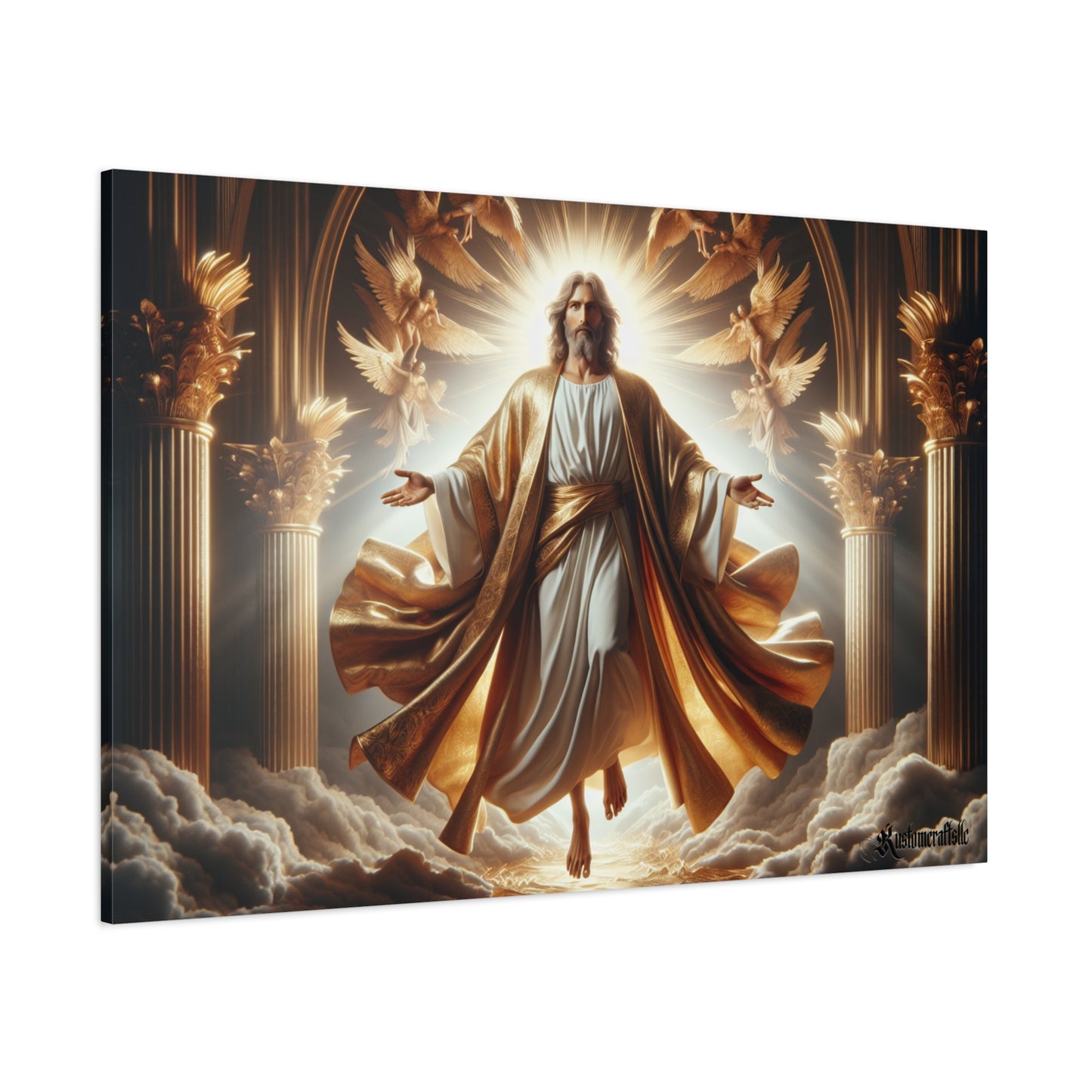 Divine Jesus Christ Canvas Wall Art, Spiritual Decor, Christian Home Decor, Inspirational Artwork, Religious Gift, Heavenly Wall Art