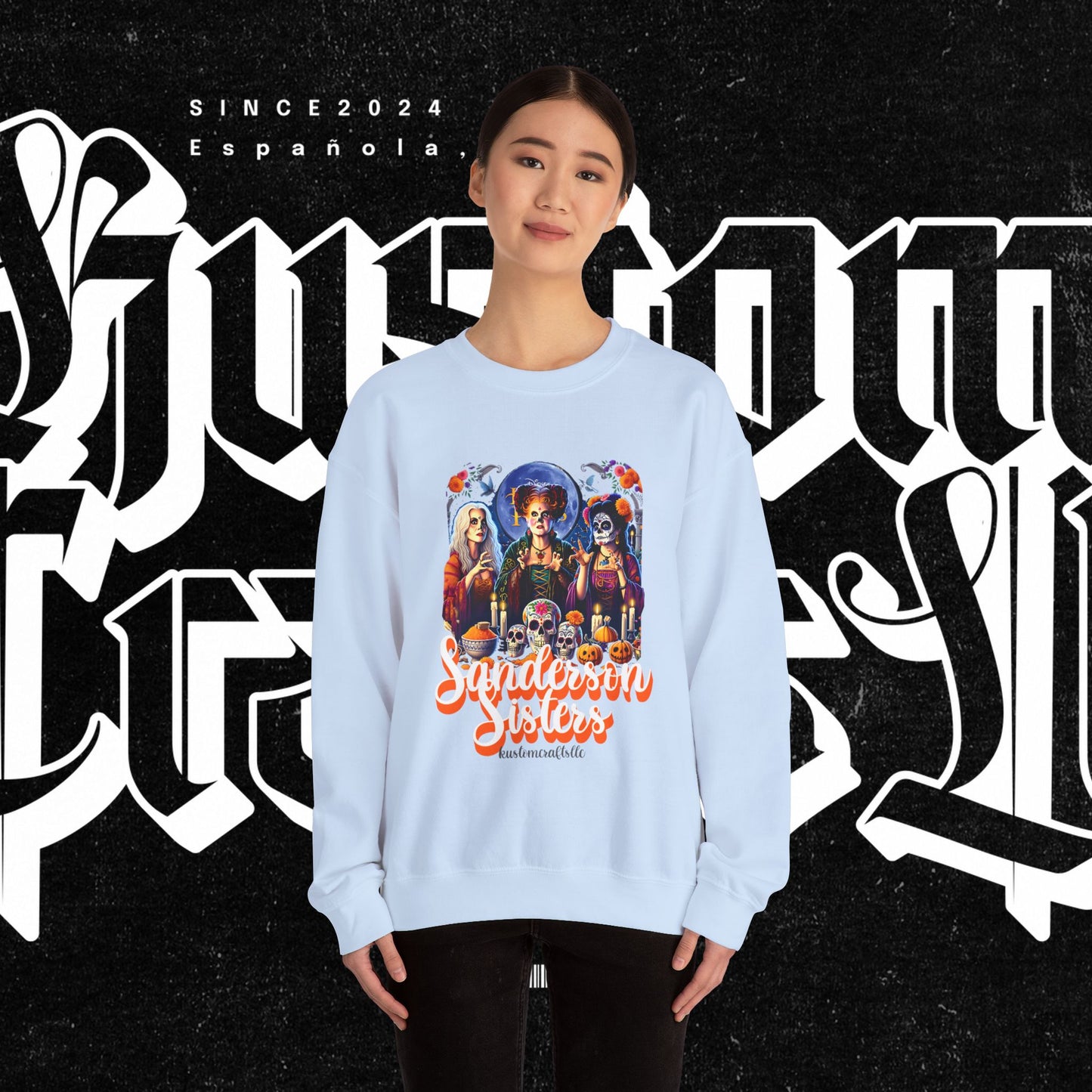 Sanderson Sisters Crewneck Sweatshirt, Halloween Sweatshirt, Casual Fall Fashion, Unisex Sweater, Art Print Sweatshirt