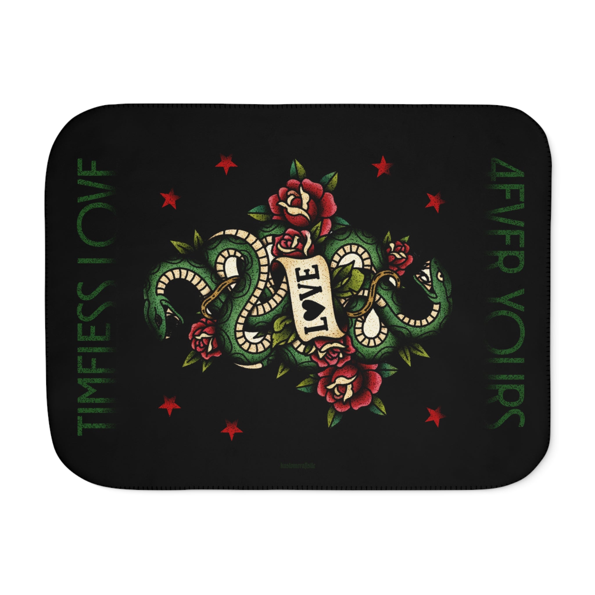 Timeless Love. 4ever Yours. - Sherpa Blanket