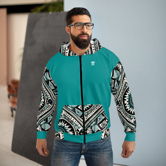 Southwest (Teal) Zip Hoodie