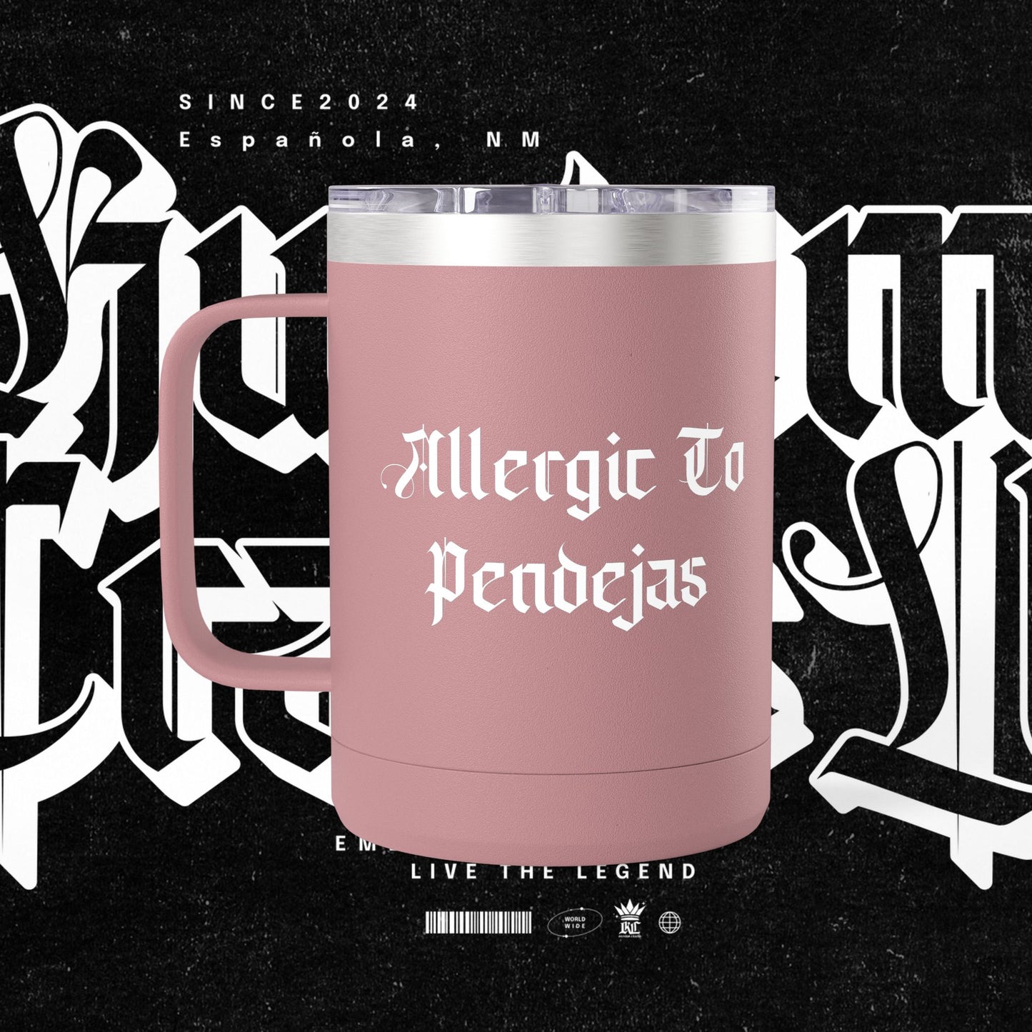 Allergic To Pendejas Coffee Mug Tumbler, 15oz - Stylish Drinkware for Coffee Lovers, Funny Gift for Friends, Unique Travel Mug, [...]