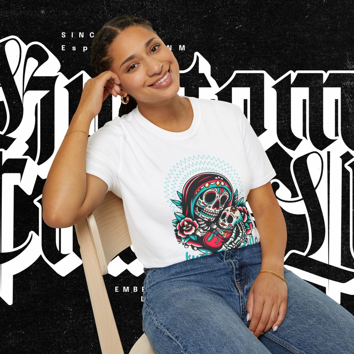 La Madre Day of the Dead Skull T-Shirt, Graphic Tee, Unisex Shirt, Halloween Costume, Gift for Her, Trendy Graphic Apparel