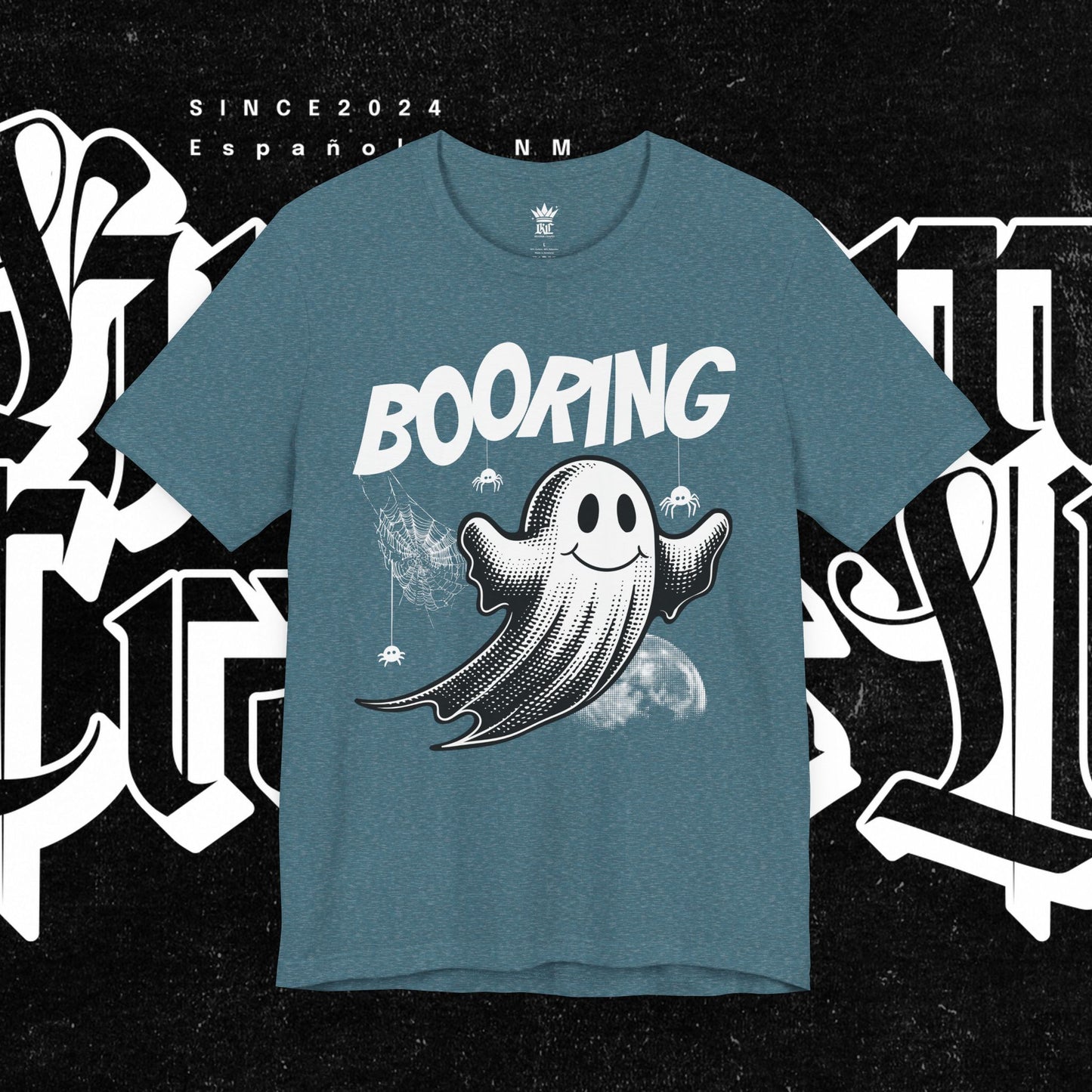 Ghostly Boo-Ring Fun Tee - Spooky Vibes, Perfect for Halloween, Casual Wear, Gift for Ghost Lovers, Graphic Tee, Trendy Outfit