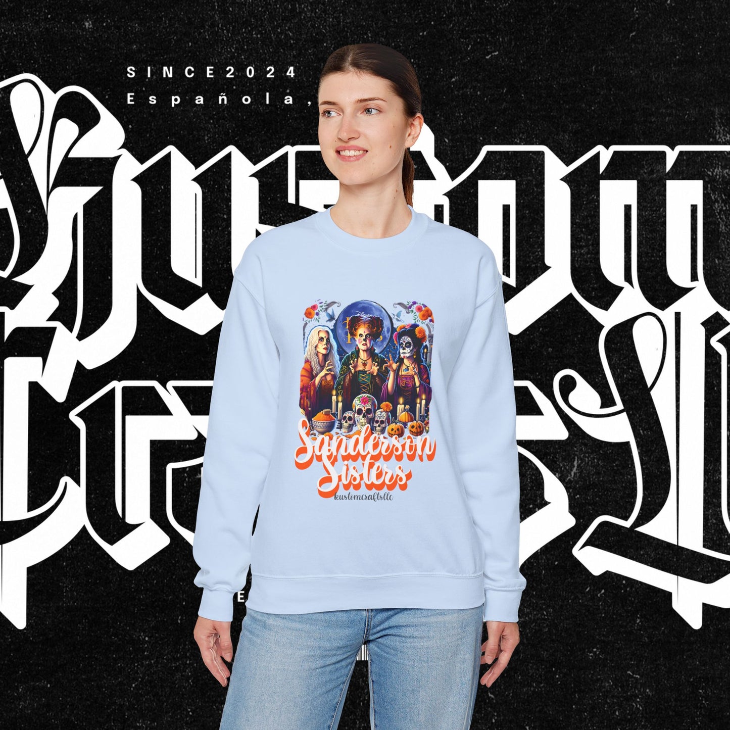Sanderson Sisters Crewneck Sweatshirt, Halloween Sweatshirt, Casual Fall Fashion, Unisex Sweater, Art Print Sweatshirt