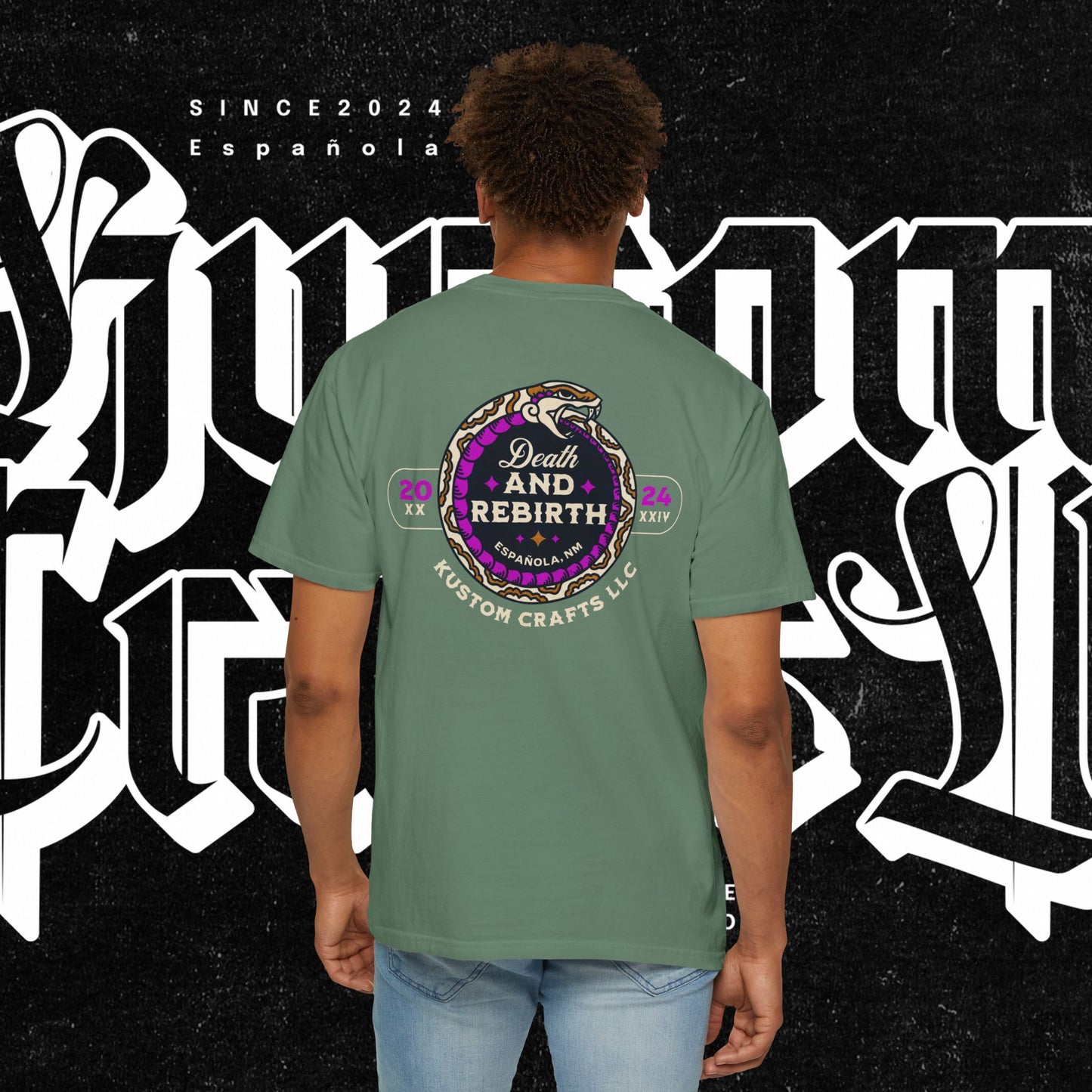 Death and Rebirth Bright Purple/Pink Snake Graphic Tee, Death Rebirth Unisex T-shirt, Streetwear Alternative Fashion, Serpent Design Shirt, Edgy Clothing