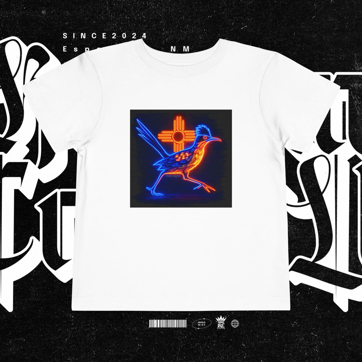 Neon Roadrunner New Mexico Design - Toddler Tee