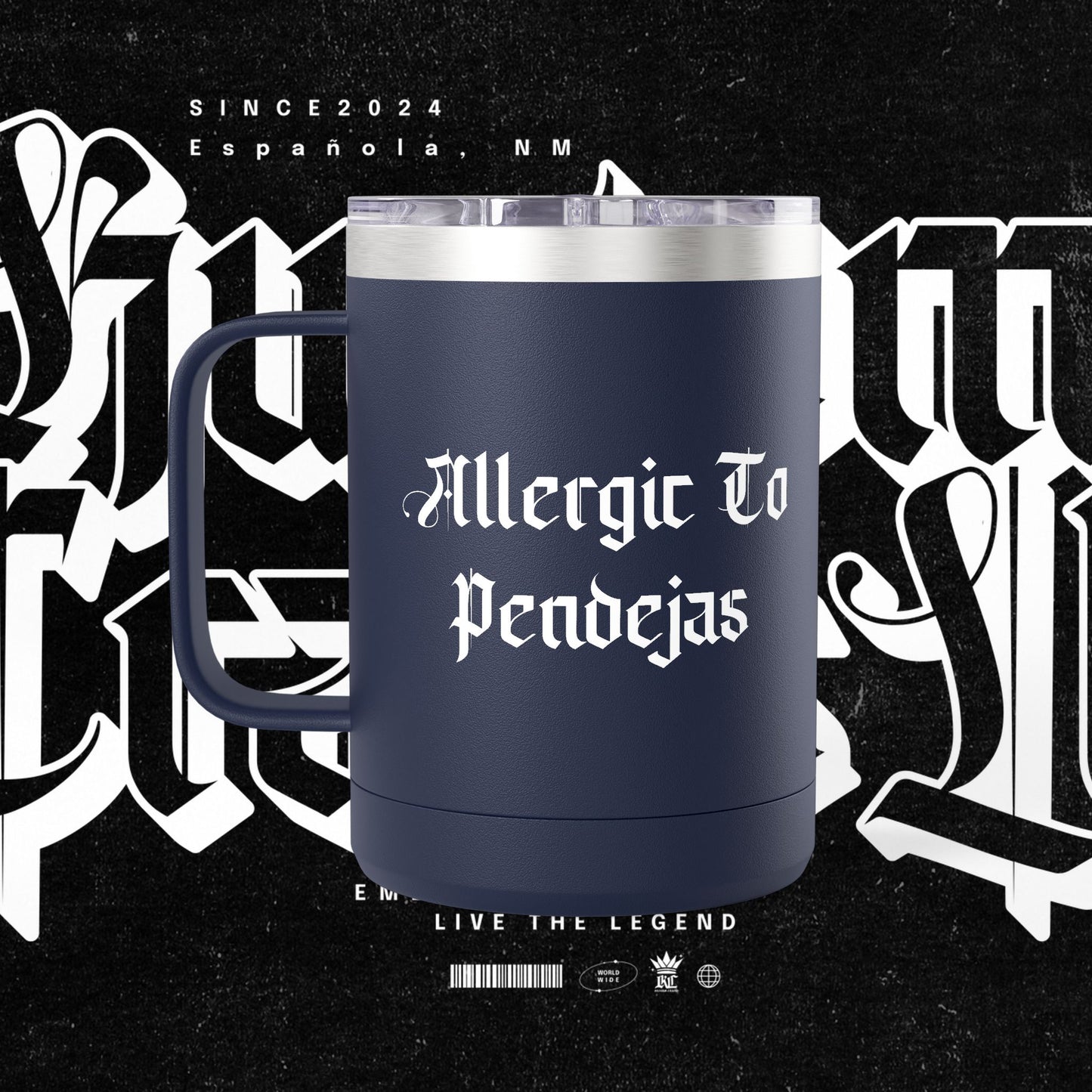 Allergic To Pendejas Coffee Mug Tumbler, 15oz - Stylish Drinkware for Coffee Lovers, Funny Gift for Friends, Unique Travel Mug, [...]