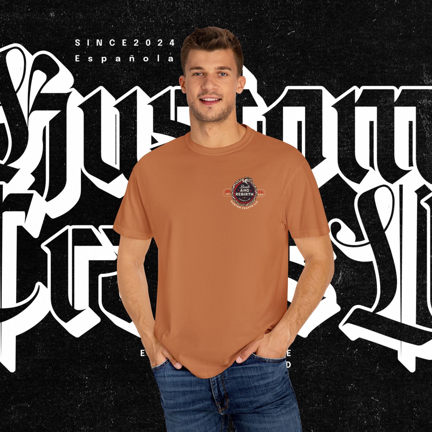 Death and Rebirth Red Snake Graphic Tee, Death Rebirth Unisex T-shirt, Streetwear Alternative Fashion, Serpent Design Shirt, Edgy Clothing