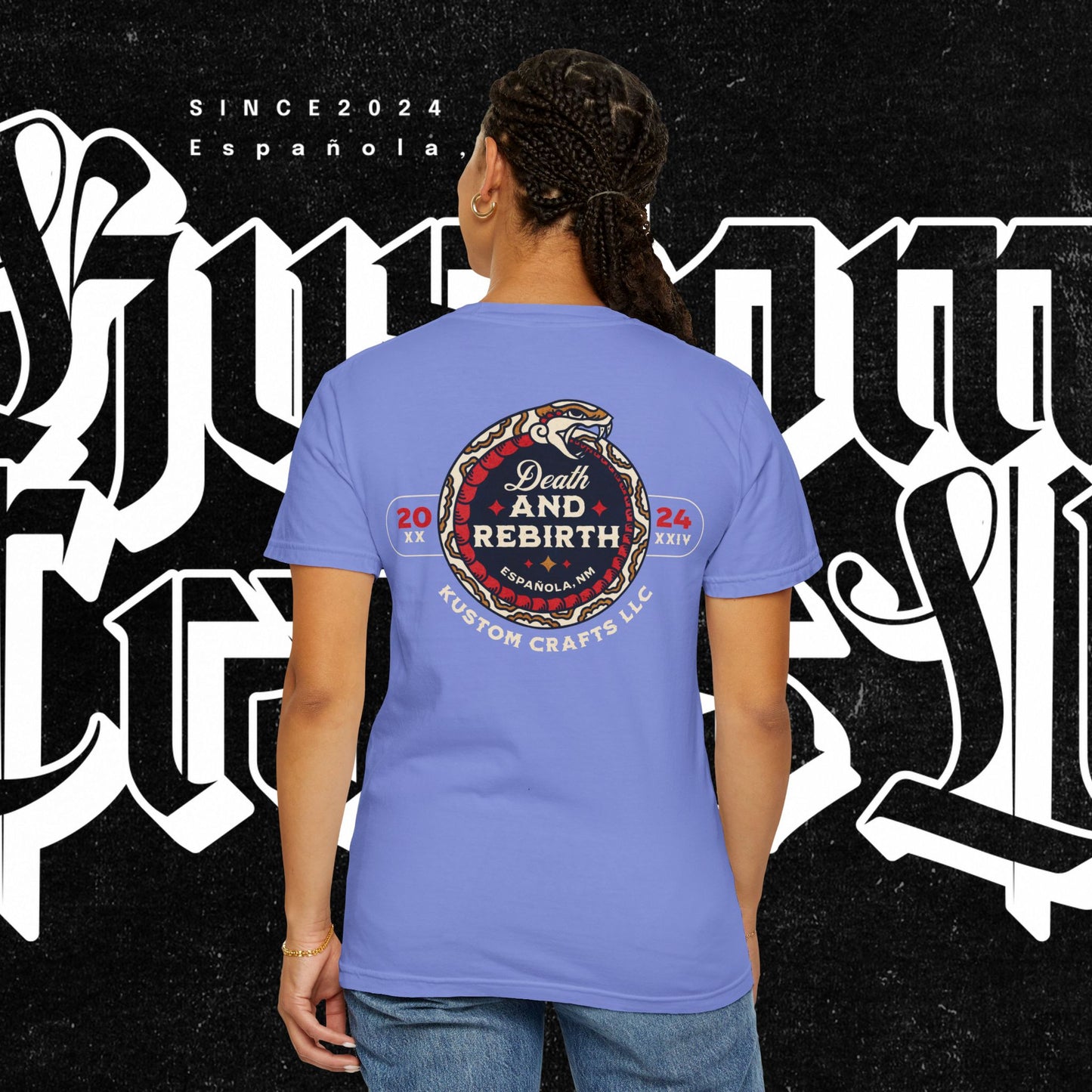 Death and Rebirth Red Snake Graphic Tee, Death Rebirth Unisex T-shirt, Streetwear Alternative Fashion, Serpent Design Shirt, Edgy Clothing
