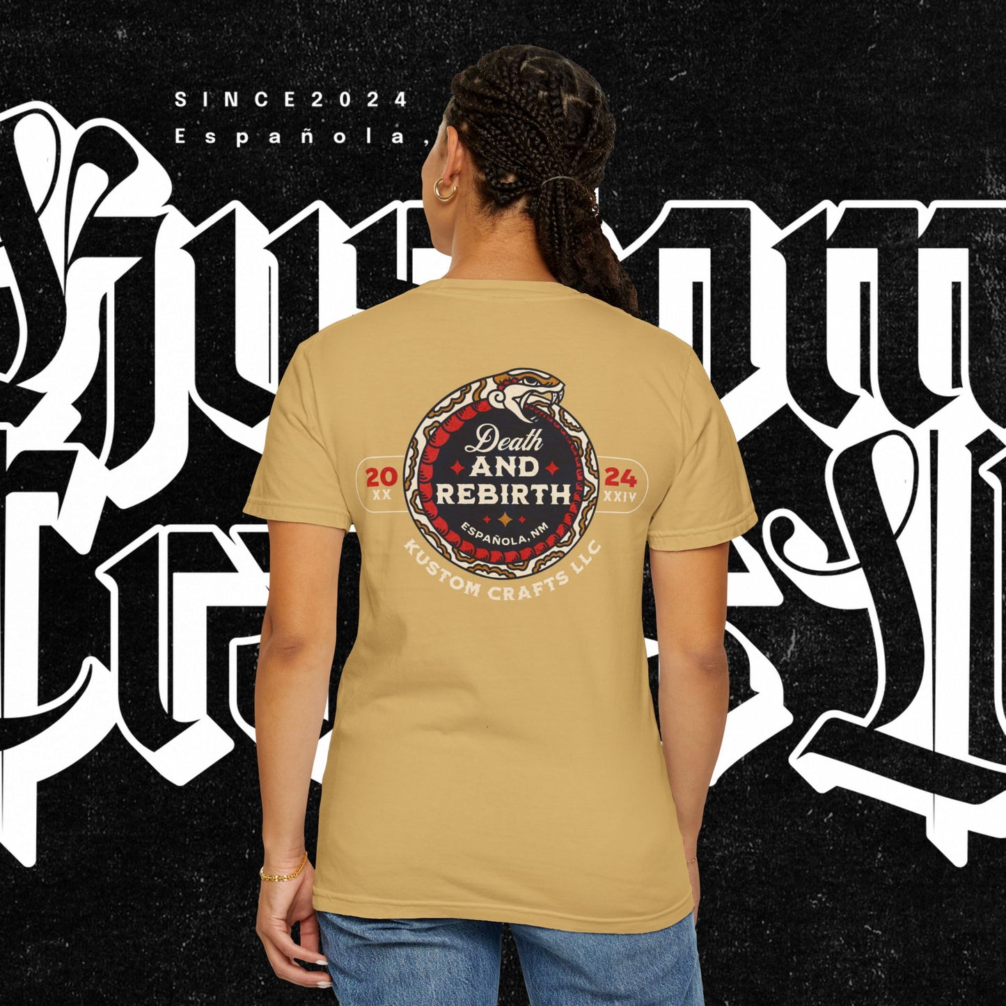 Death and Rebirth Red Snake Graphic Tee, Death Rebirth Unisex T-shirt, Streetwear Alternative Fashion, Serpent Design Shirt, Edgy Clothing