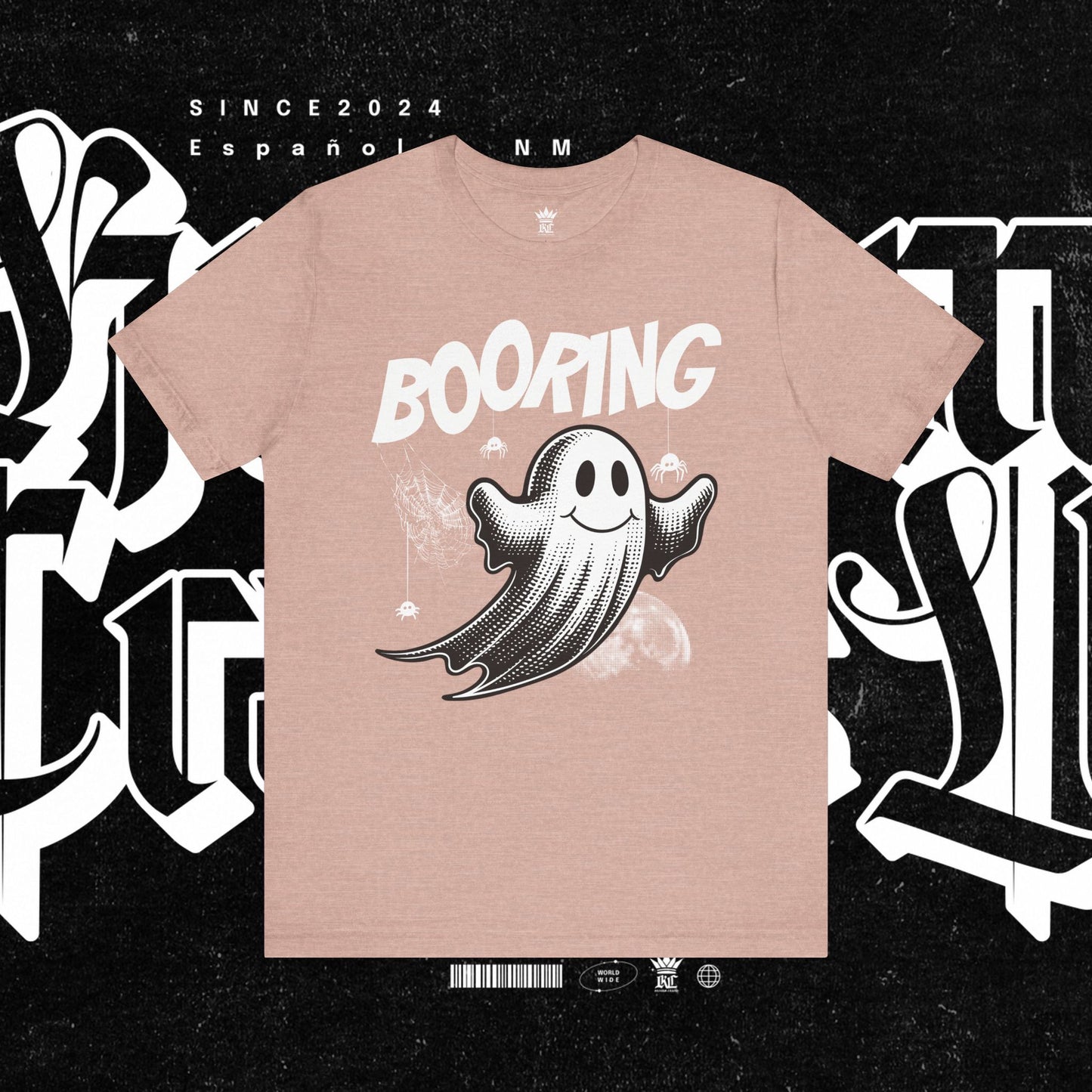 Ghostly Boo-Ring Fun Tee - Spooky Vibes, Perfect for Halloween, Casual Wear, Gift for Ghost Lovers, Graphic Tee, Trendy Outfit