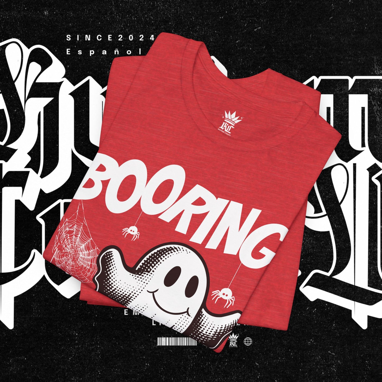 Ghostly Boo-Ring Fun Tee - Spooky Vibes, Perfect for Halloween, Casual Wear, Gift for Ghost Lovers, Graphic Tee, Trendy Outfit