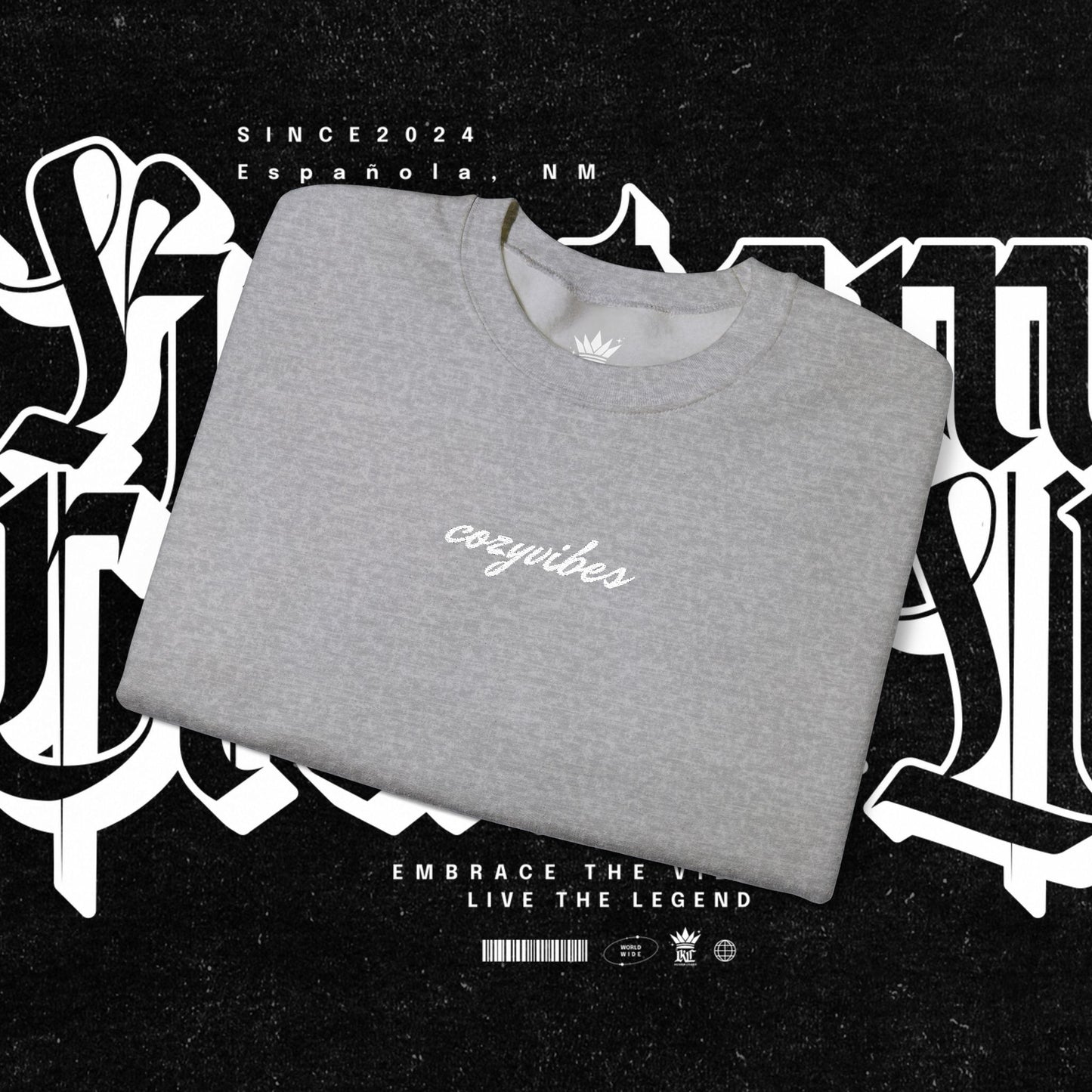 Cozy Vibes Embroidery Heavy Blend™ Crewneck Sweatshirt