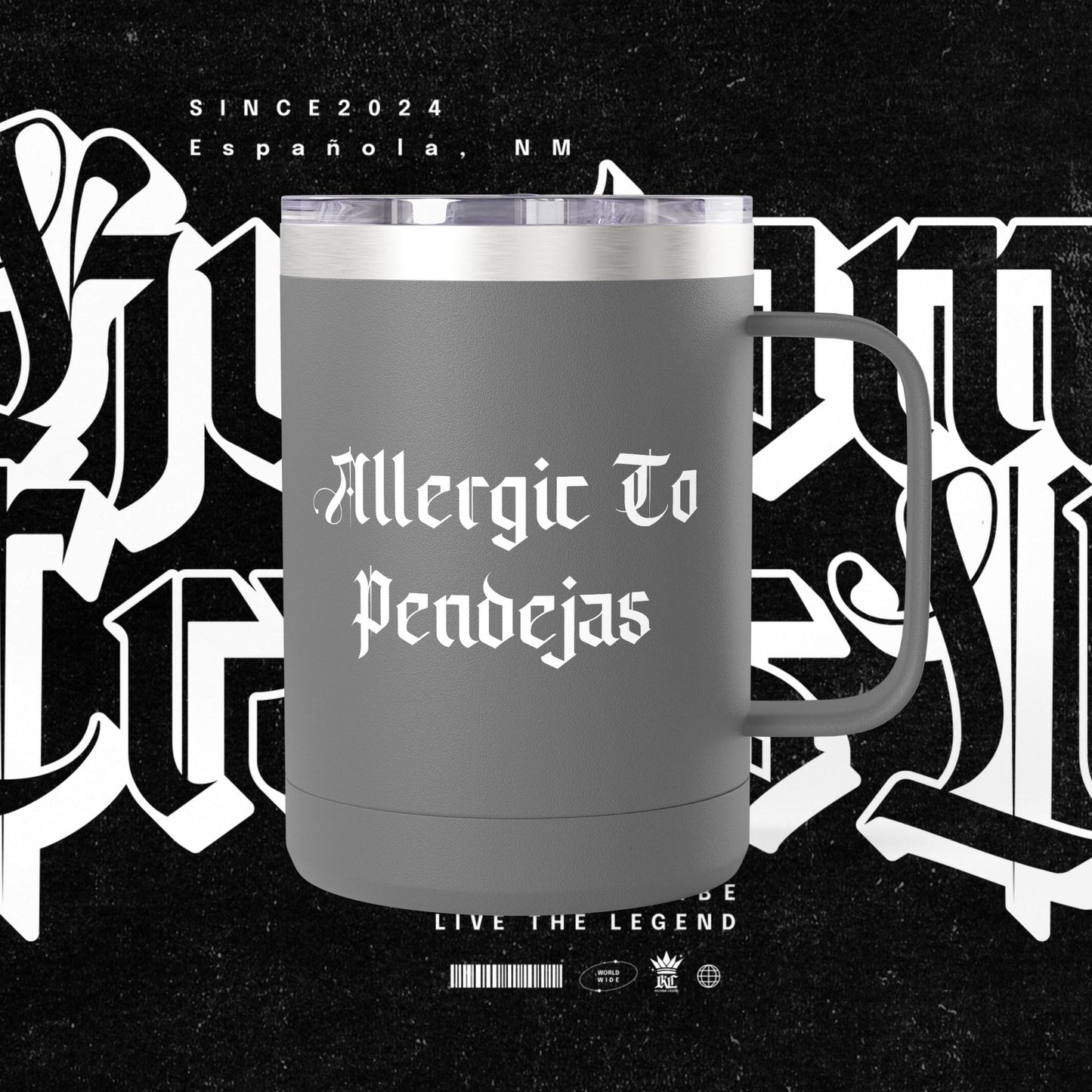 Allergic To Pendejas Coffee Mug Tumbler, 15oz - Stylish Drinkware for Coffee Lovers, Funny Gift for Friends, Unique Travel Mug, [...]