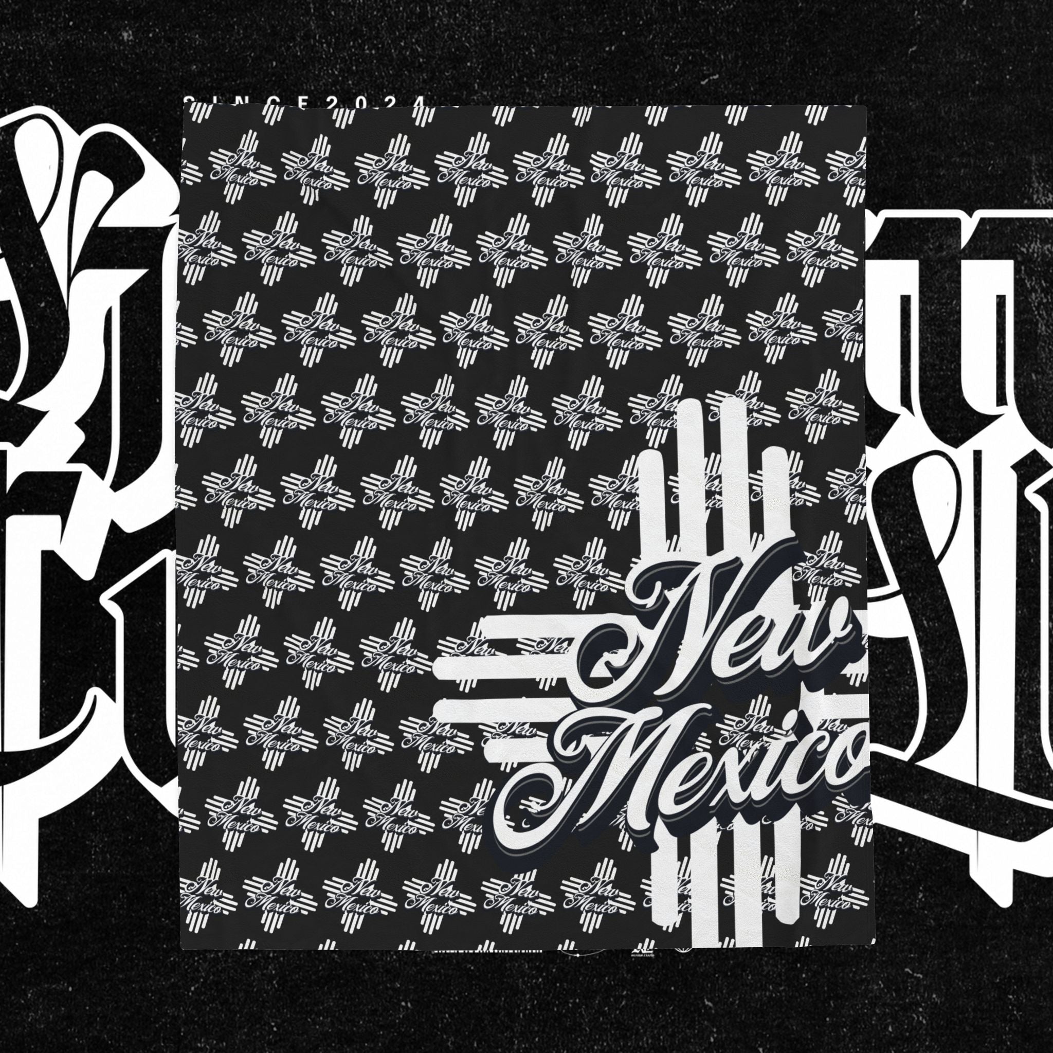 New Mexico Velveteen Plush Blanket