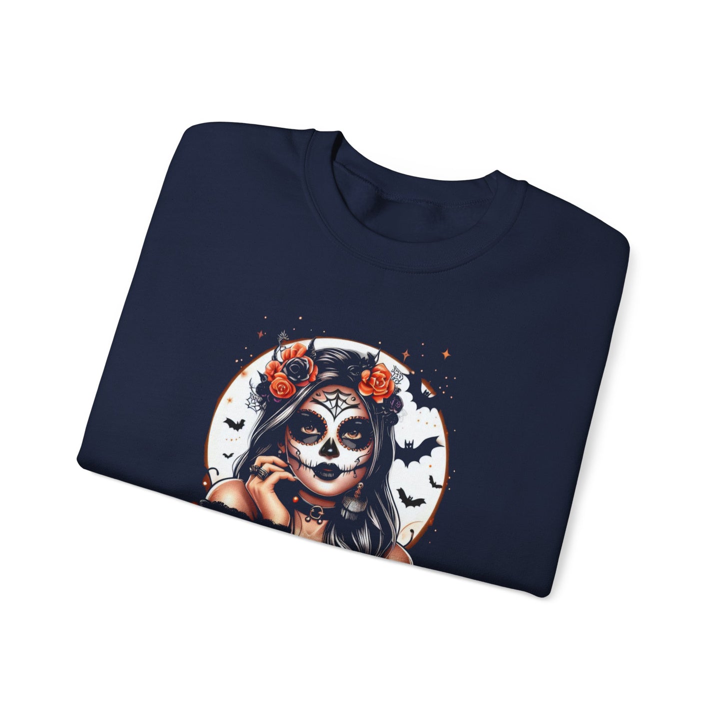 Halloween Vibes Crewneck Sweatshirt, Spooky Sweatshirt, Skull Sweatshirt, Pumpkin Sweatshirt, Autumn Style, Unisex Gift