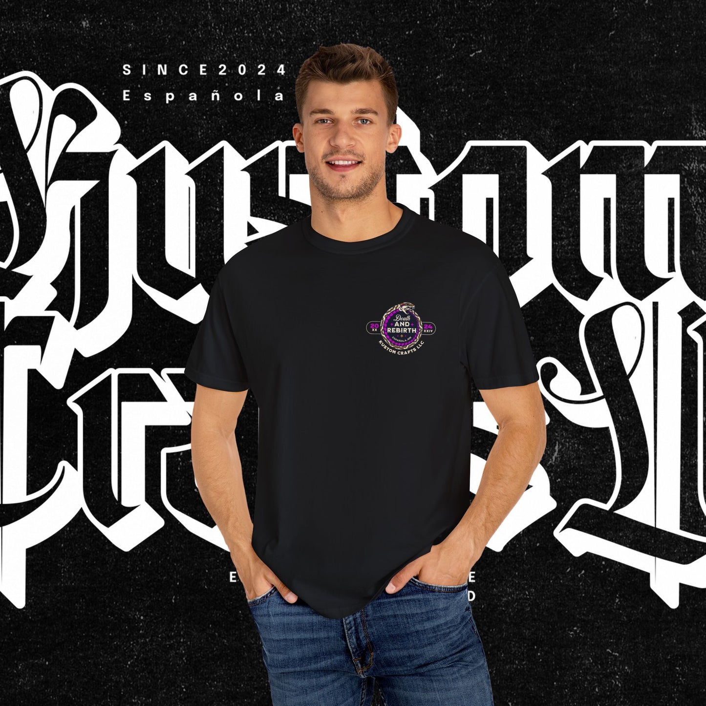Death and Rebirth Bright Purple/Pink Snake Graphic Tee, Death Rebirth Unisex T-shirt, Streetwear Alternative Fashion, Serpent Design Shirt, Edgy Clothing