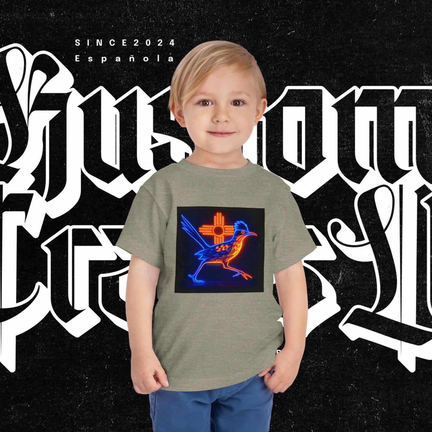 Neon Roadrunner New Mexico Design - Toddler Tee