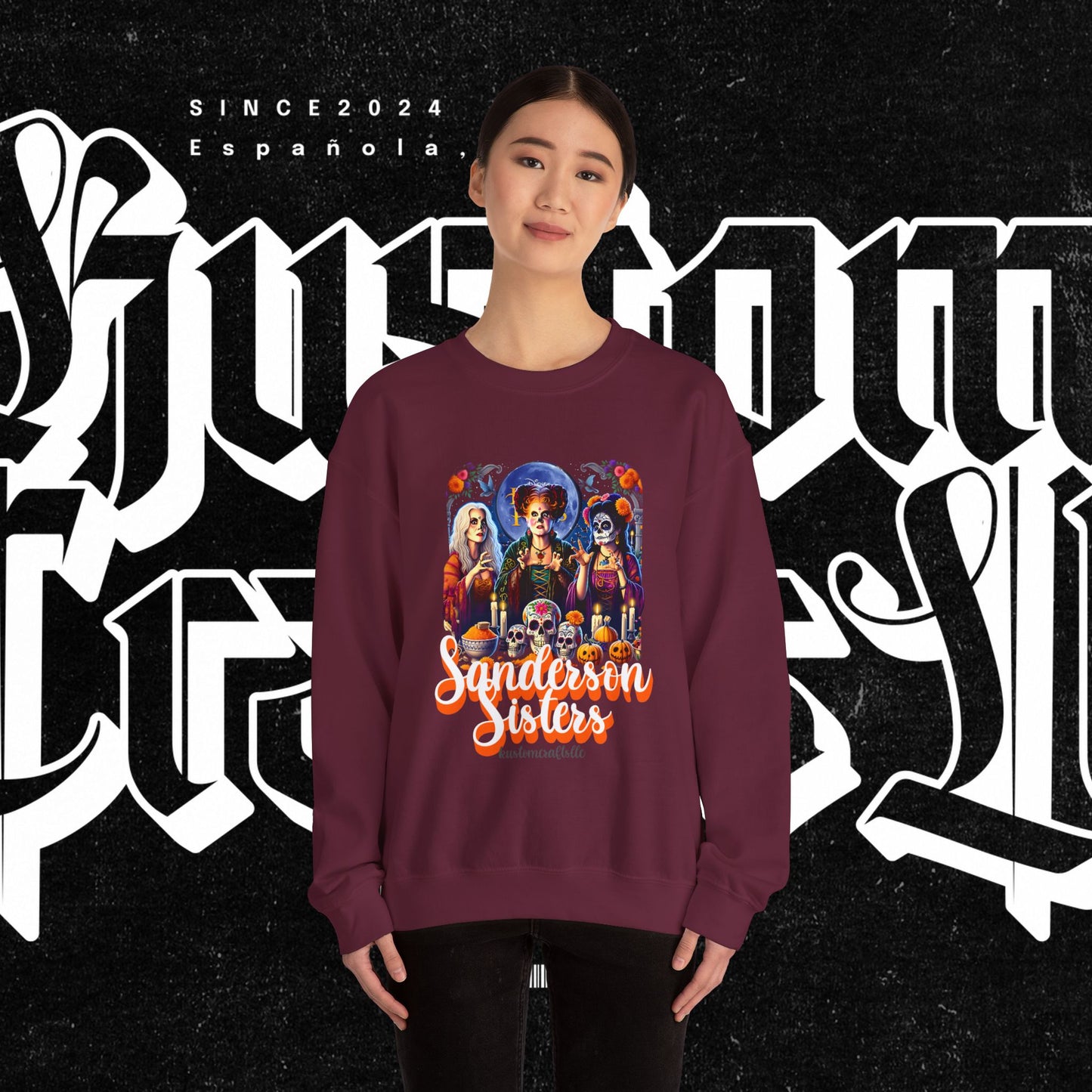 Sanderson Sisters Crewneck Sweatshirt, Halloween Sweatshirt, Casual Fall Fashion, Unisex Sweater, Art Print Sweatshirt