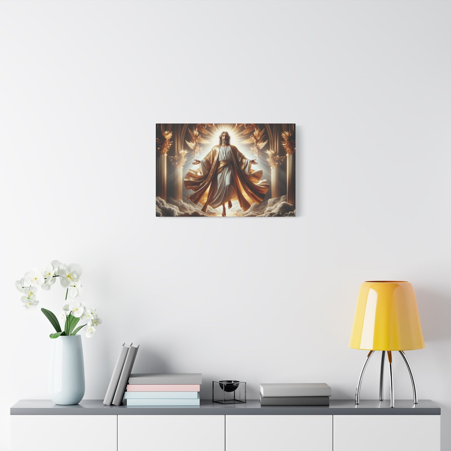 Divine Jesus Christ Canvas Wall Art, Spiritual Decor, Christian Home Decor, Inspirational Artwork, Religious Gift, Heavenly Wall Art