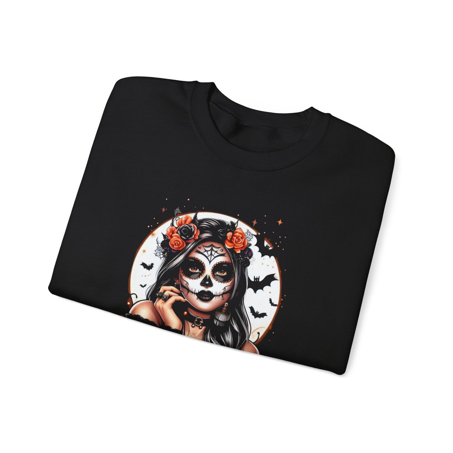 Halloween Vibes Crewneck Sweatshirt, Spooky Sweatshirt, Skull Sweatshirt, Pumpkin Sweatshirt, Autumn Style, Unisex Gift