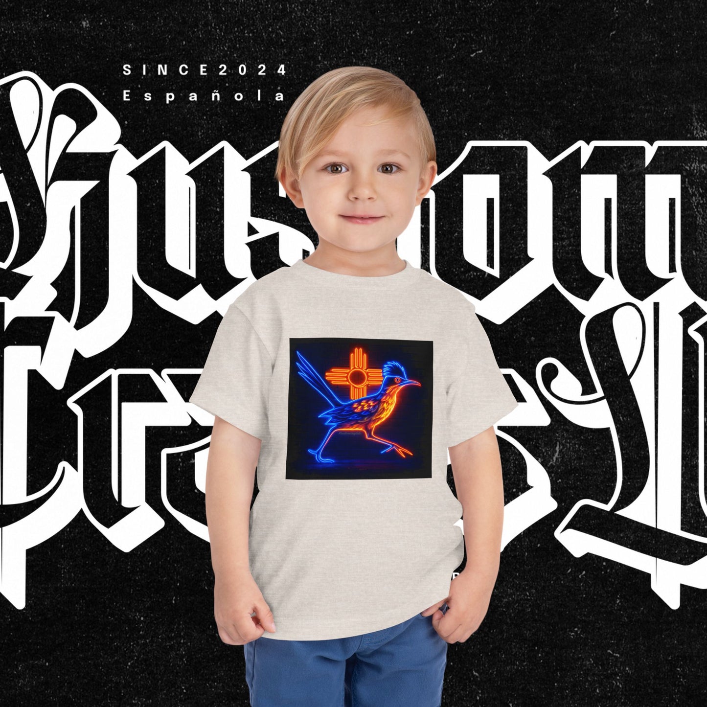Neon Roadrunner New Mexico Design - Toddler Tee