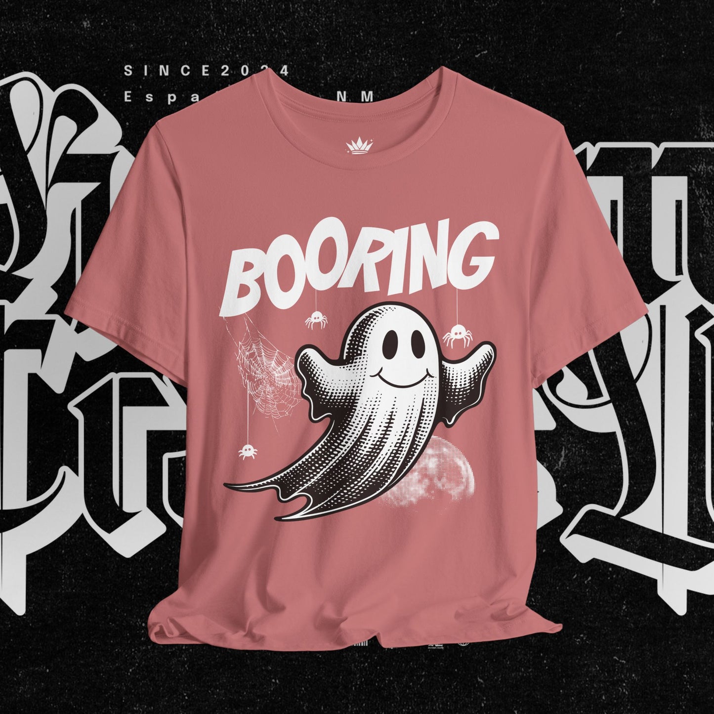 Ghostly Boo-Ring Fun Tee - Spooky Vibes, Perfect for Halloween, Casual Wear, Gift for Ghost Lovers, Graphic Tee, Trendy Outfit