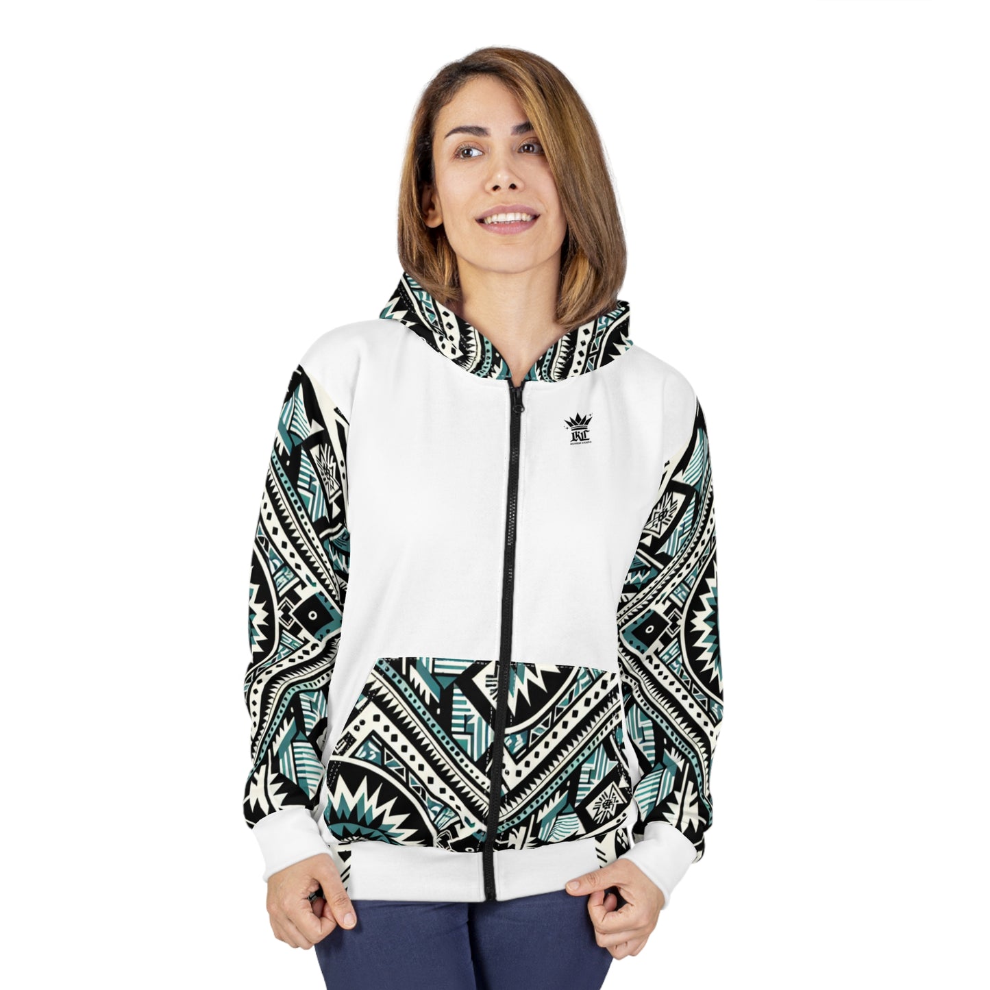 Southwest (White) Zip Hoodie