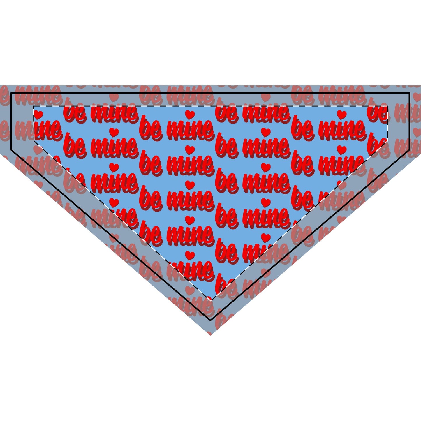 Be Mine Clip-on Pet Bandana, Cute Dog Accessories, Pet Gifts for Valentine's Day, Adjustable Pet Wear, Holiday Pet Fashion